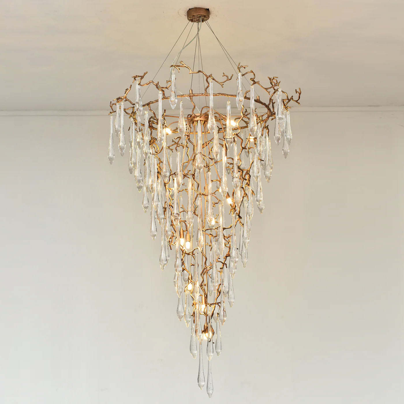 Round Foyer Droplet Chandelier-Sylvia Space