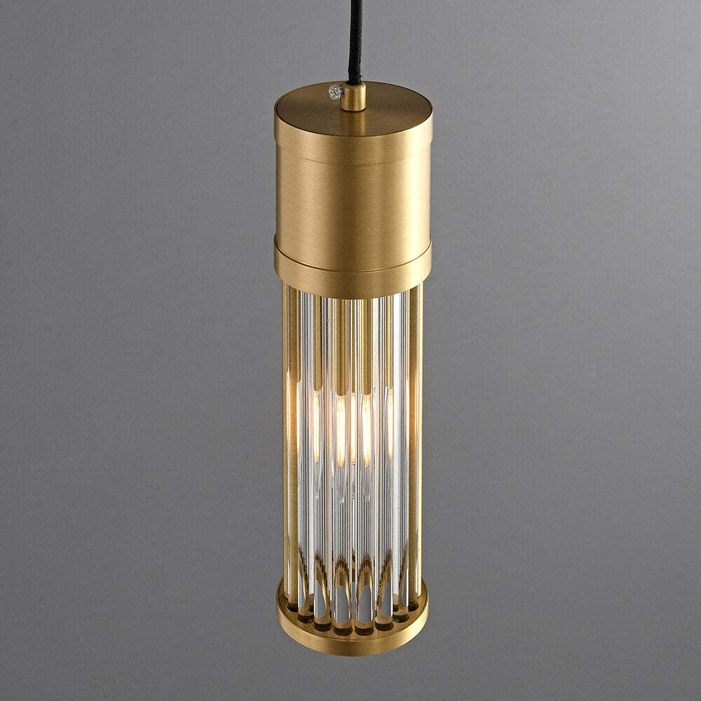 Copper & Glass Kitchen Island Pendant Light-Sylvia Space