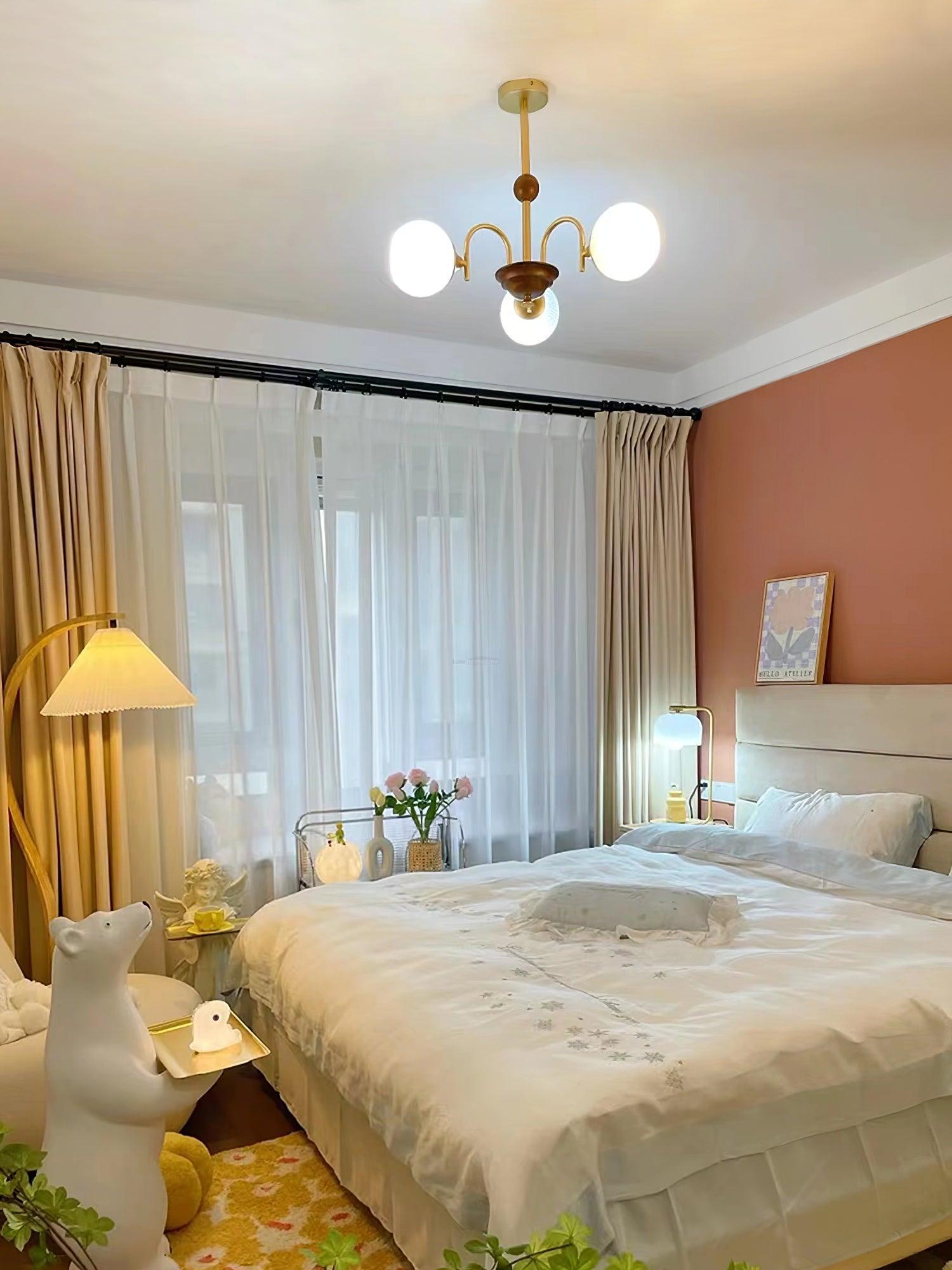 Sculptural Glass Ribbed Chandelier with 3/4/5/6/8 heads-Sylvia Space