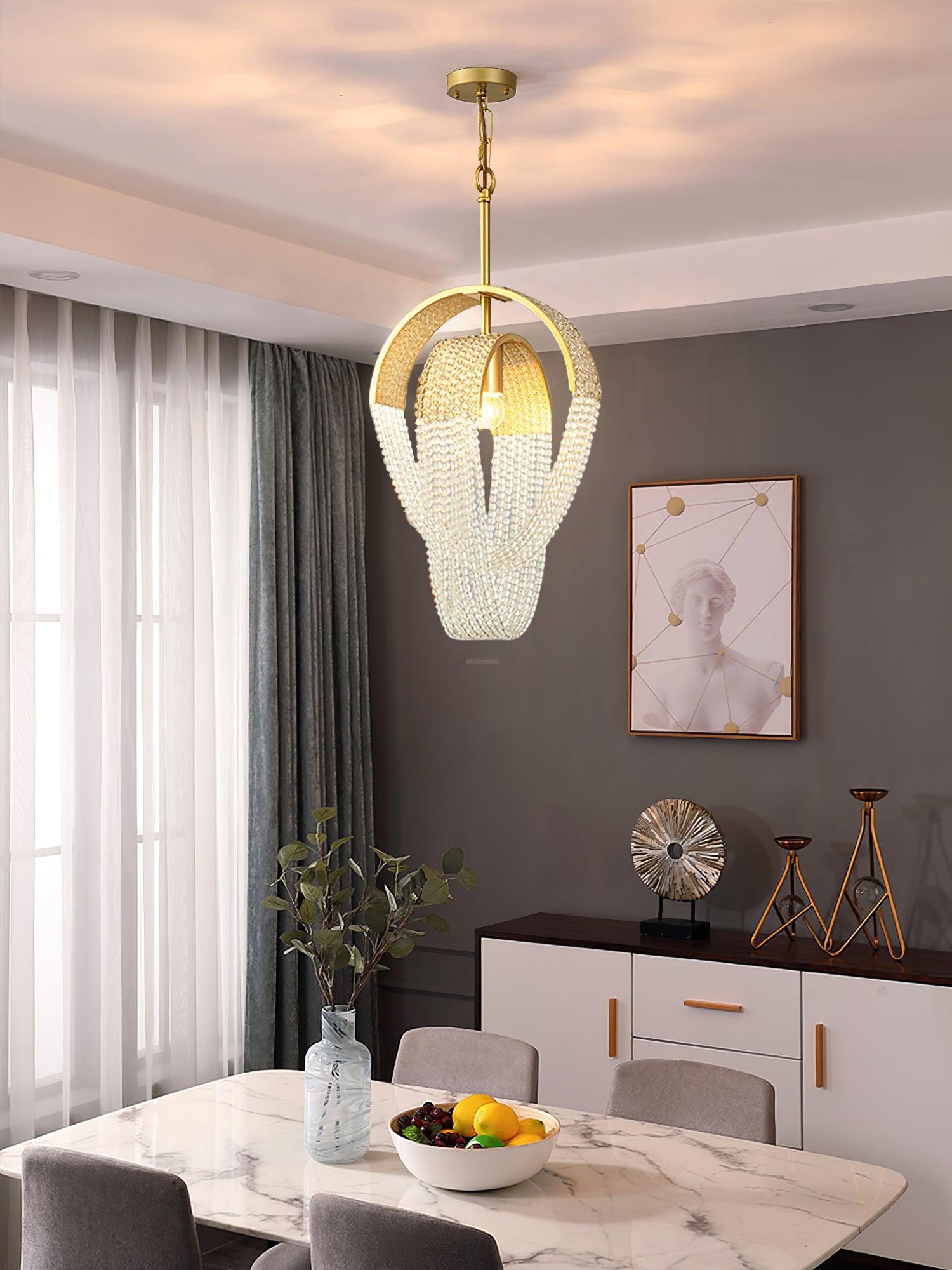 Mesh Crystal Chandelier with 1/6/9 heads-Sylvia Space
