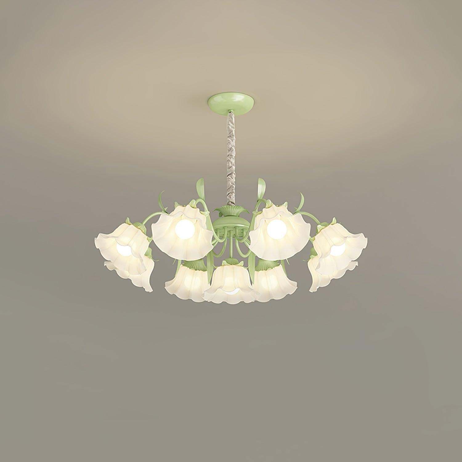 Pastoral Flower Chandelier with 6/9 heads-Sylvia Space