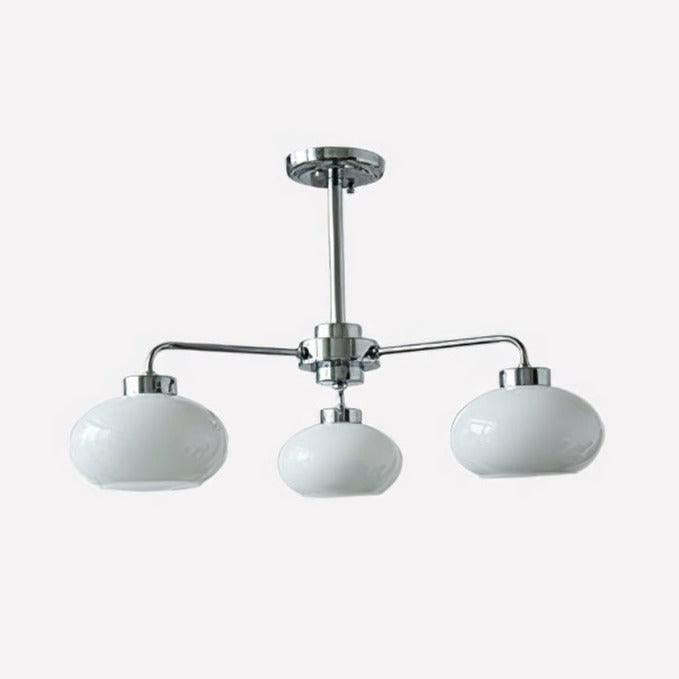 Oval Persimmon Chandelier ∅ 21.7″-Sylvia Space