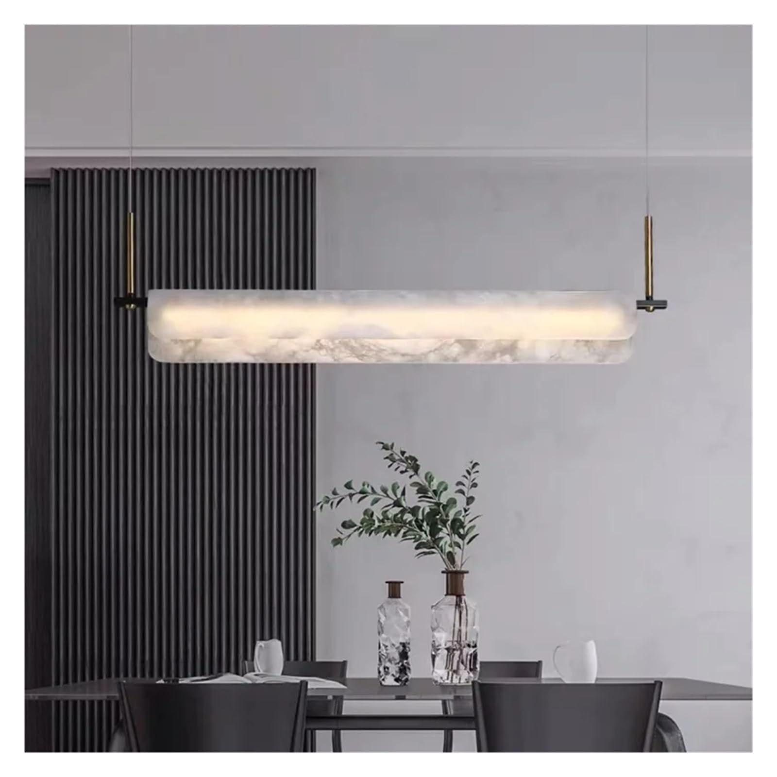 Alabaster Anne Linear Art Chandelier