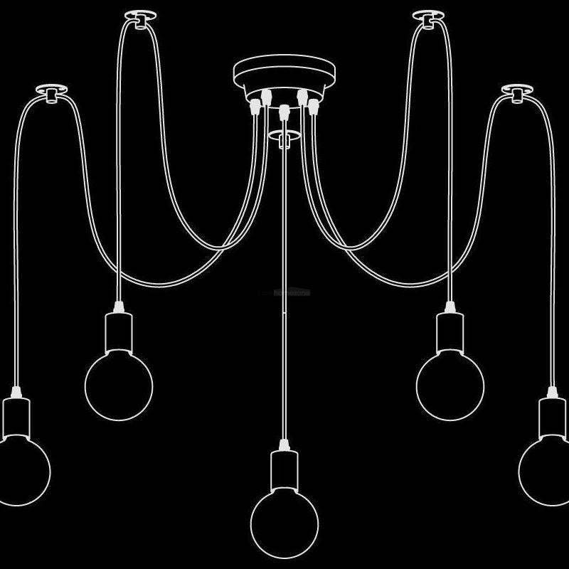 Spider Ceiling Chandelier with 5/8/10/12/15 heads-Sylvia Space