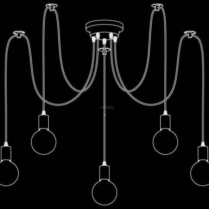 Spider Ceiling Chandelier with 5/8/10/12/15 heads-Sylvia Space