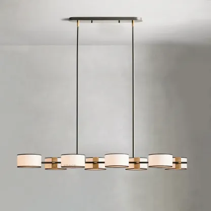 Daphne Linear Linen Chandelier