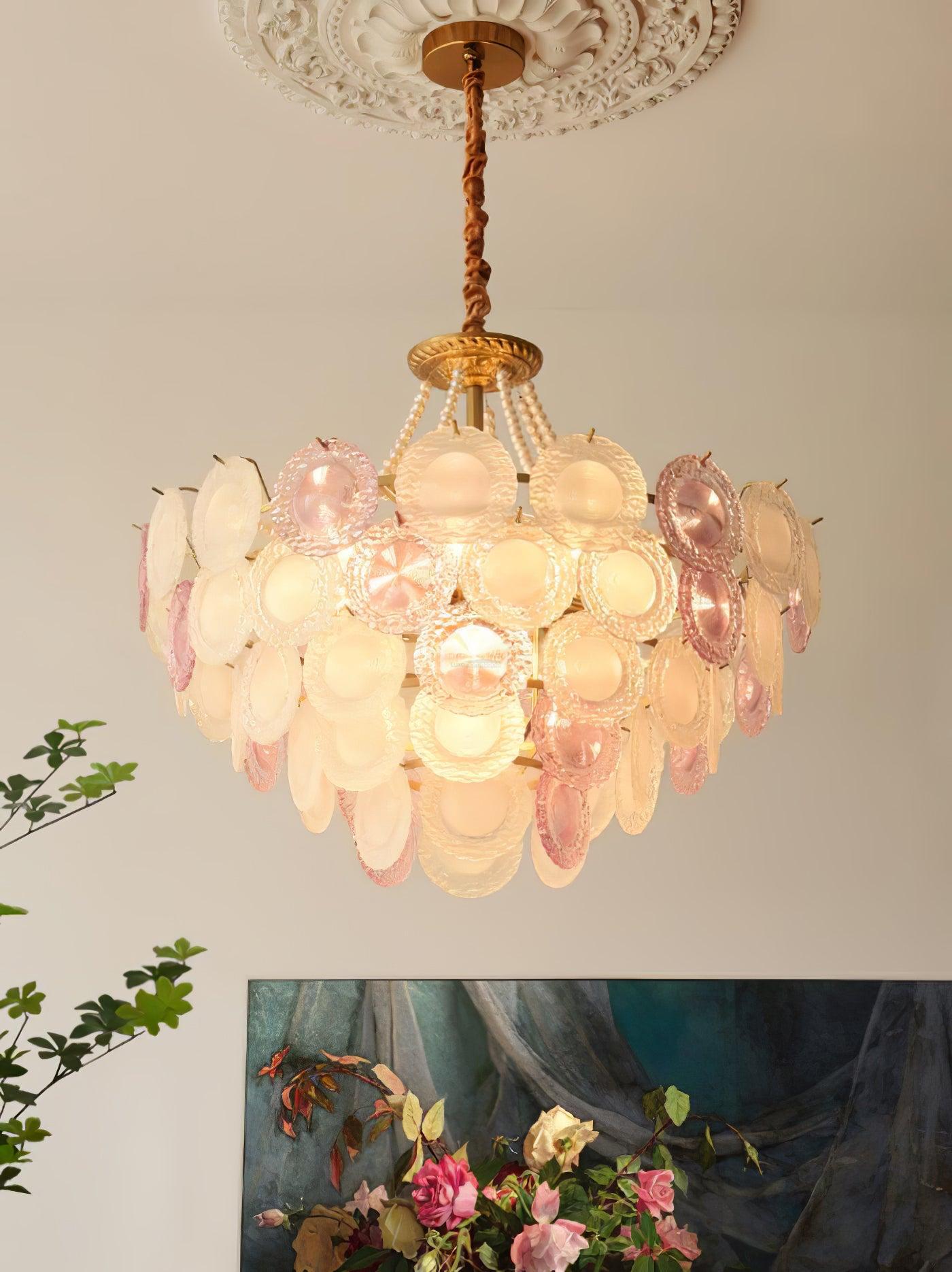 Rainbow Chandelier with Round/Long canopy-Sylvia Space