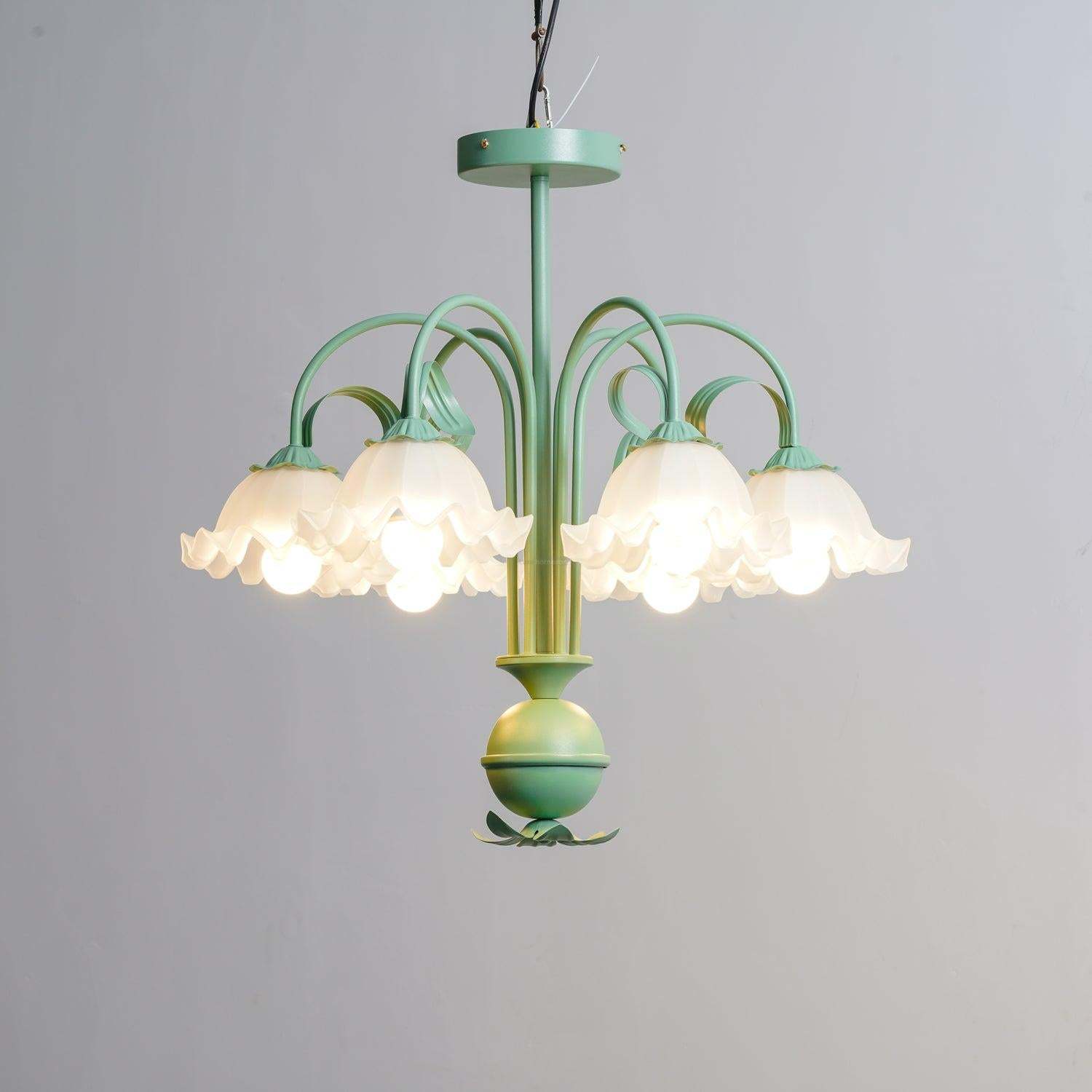 Bell Orchid Chandelier with 6 heads-Sylvia Space