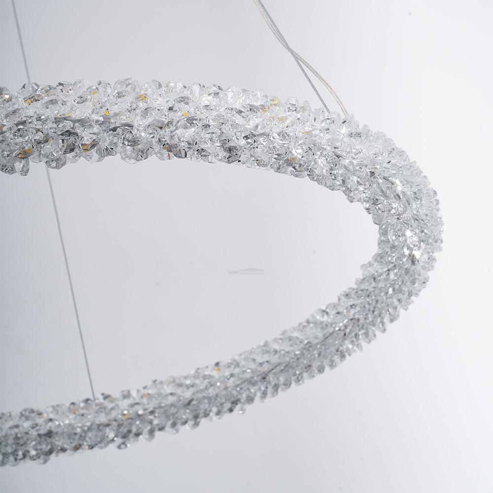 Crystal Ring Chandeliers-Sylvia Space
