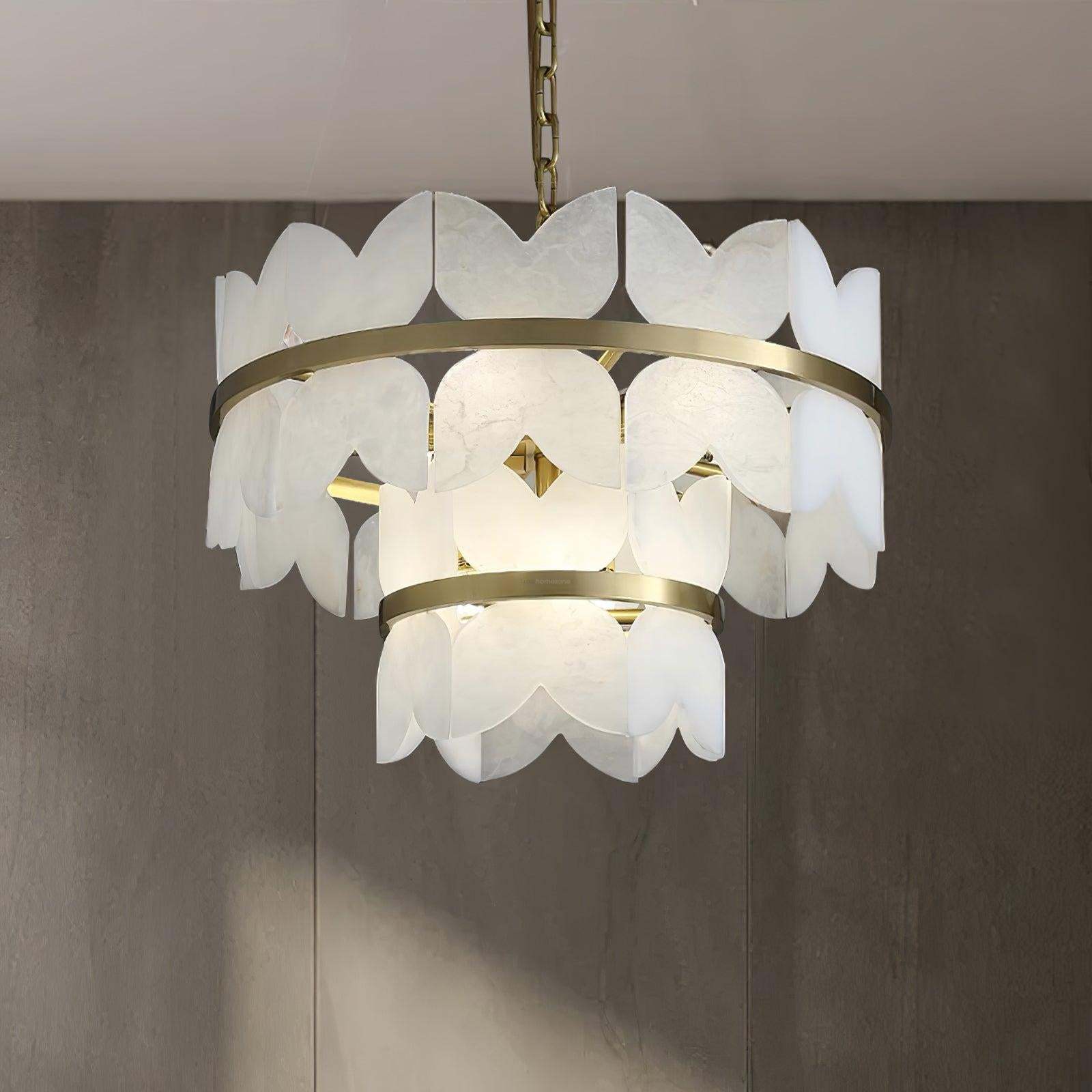 Alabaster Cloudscape Chandelier with 1/2 layer-Sylvia Space