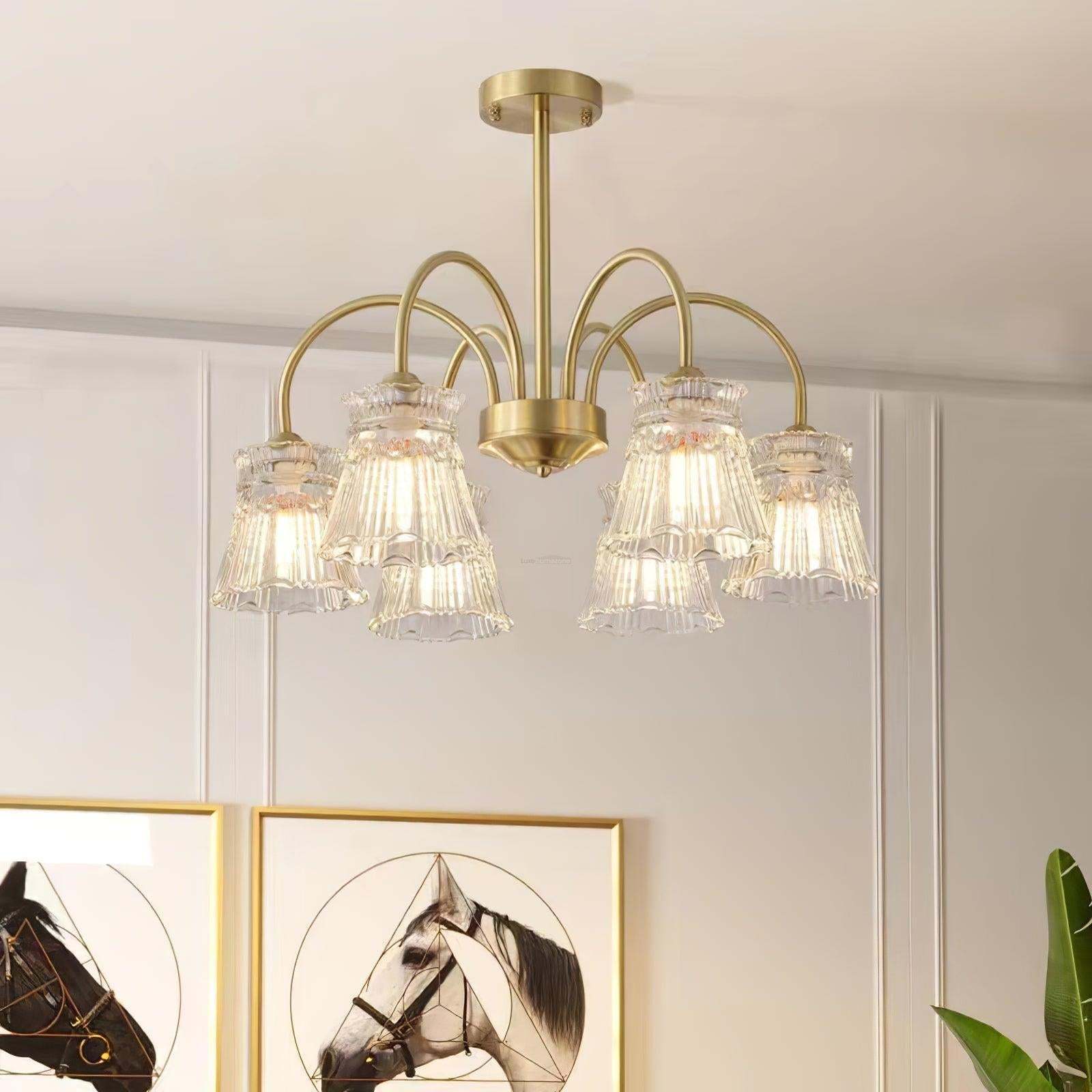 Ice Cream Crystal Chandeliers with 3/5/6/8 heads-Sylvia Space