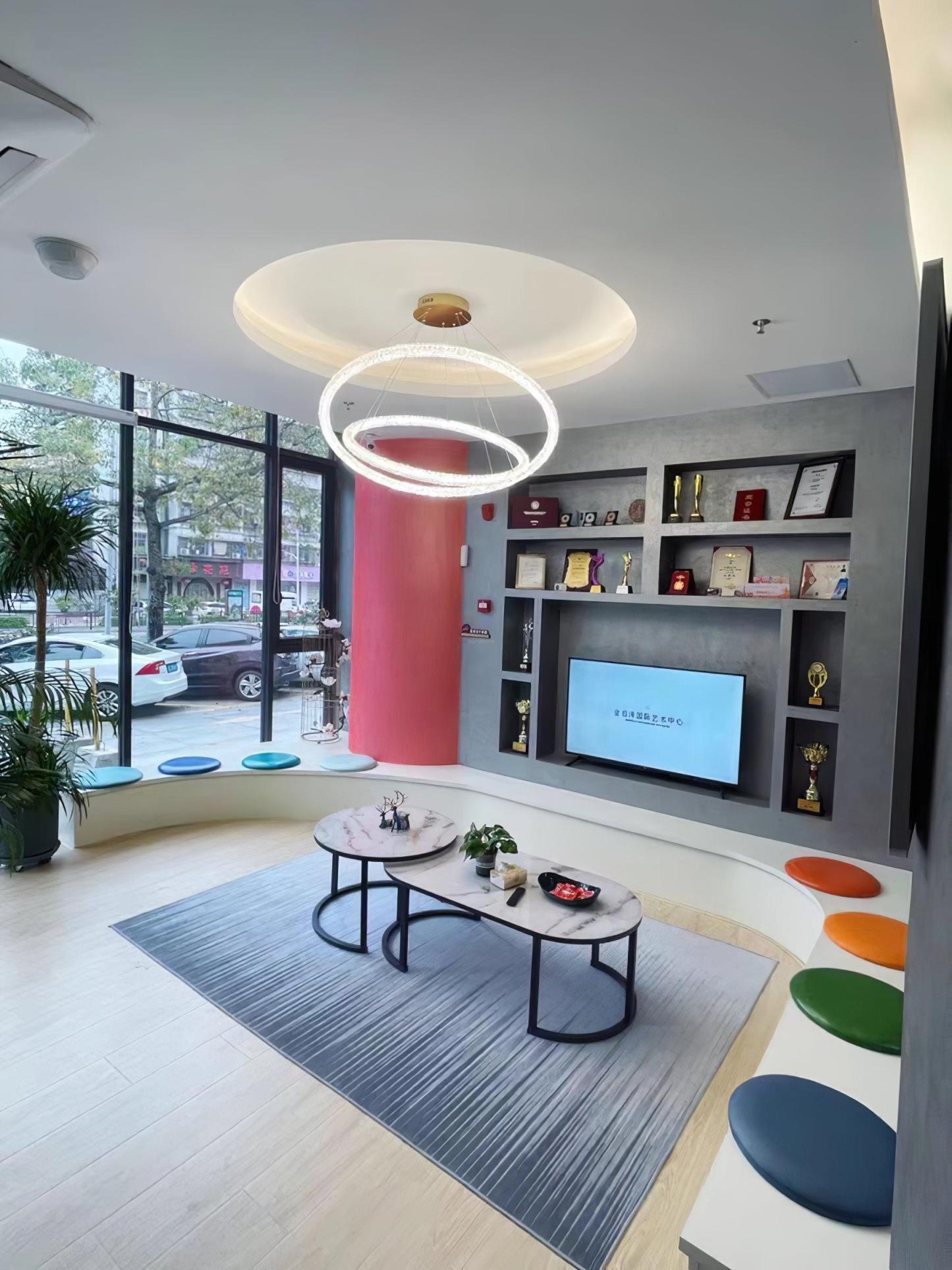 Crystal Ring Chandeliers-Sylvia Space