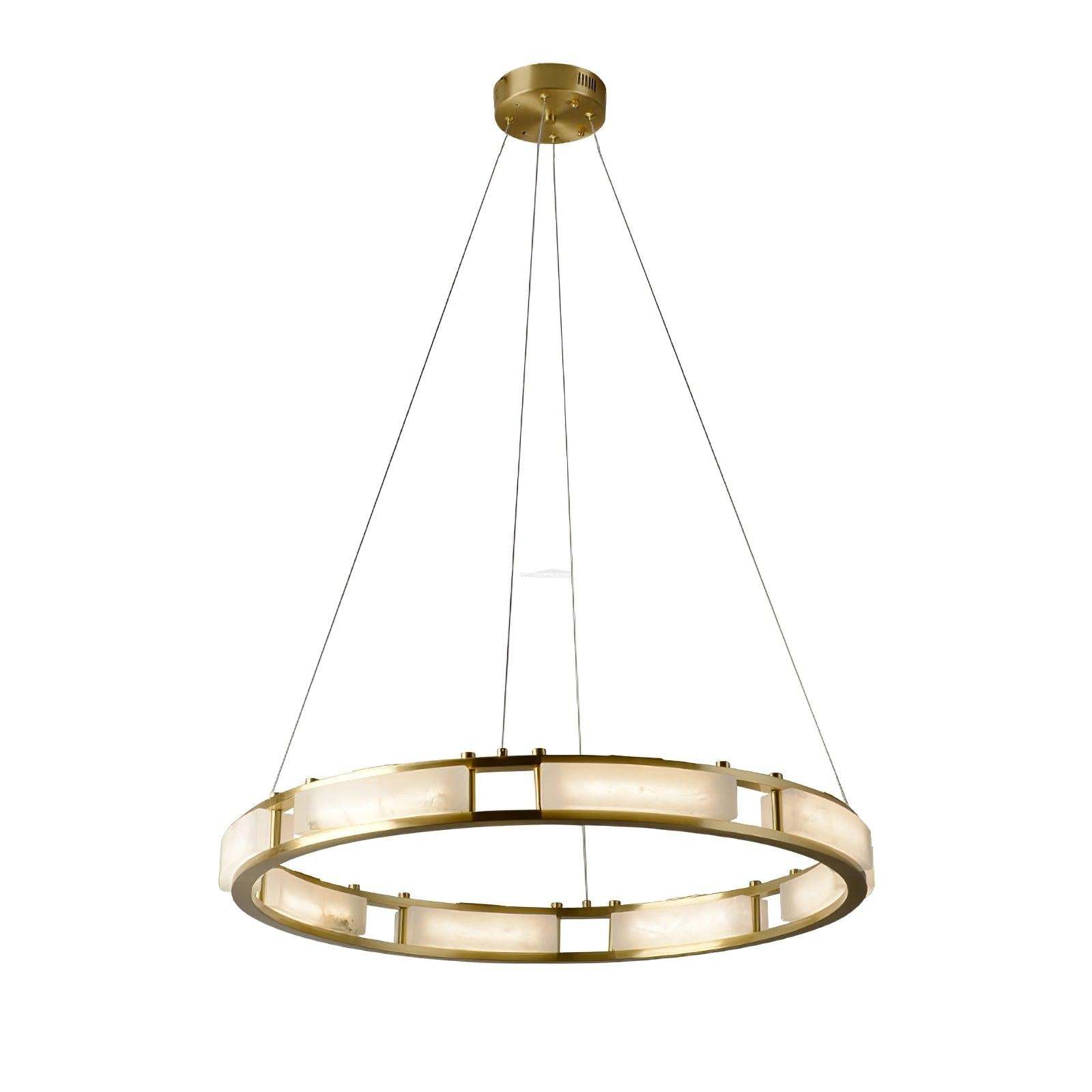 Qatar Alabaster Round Chandelier-Sylvia Space