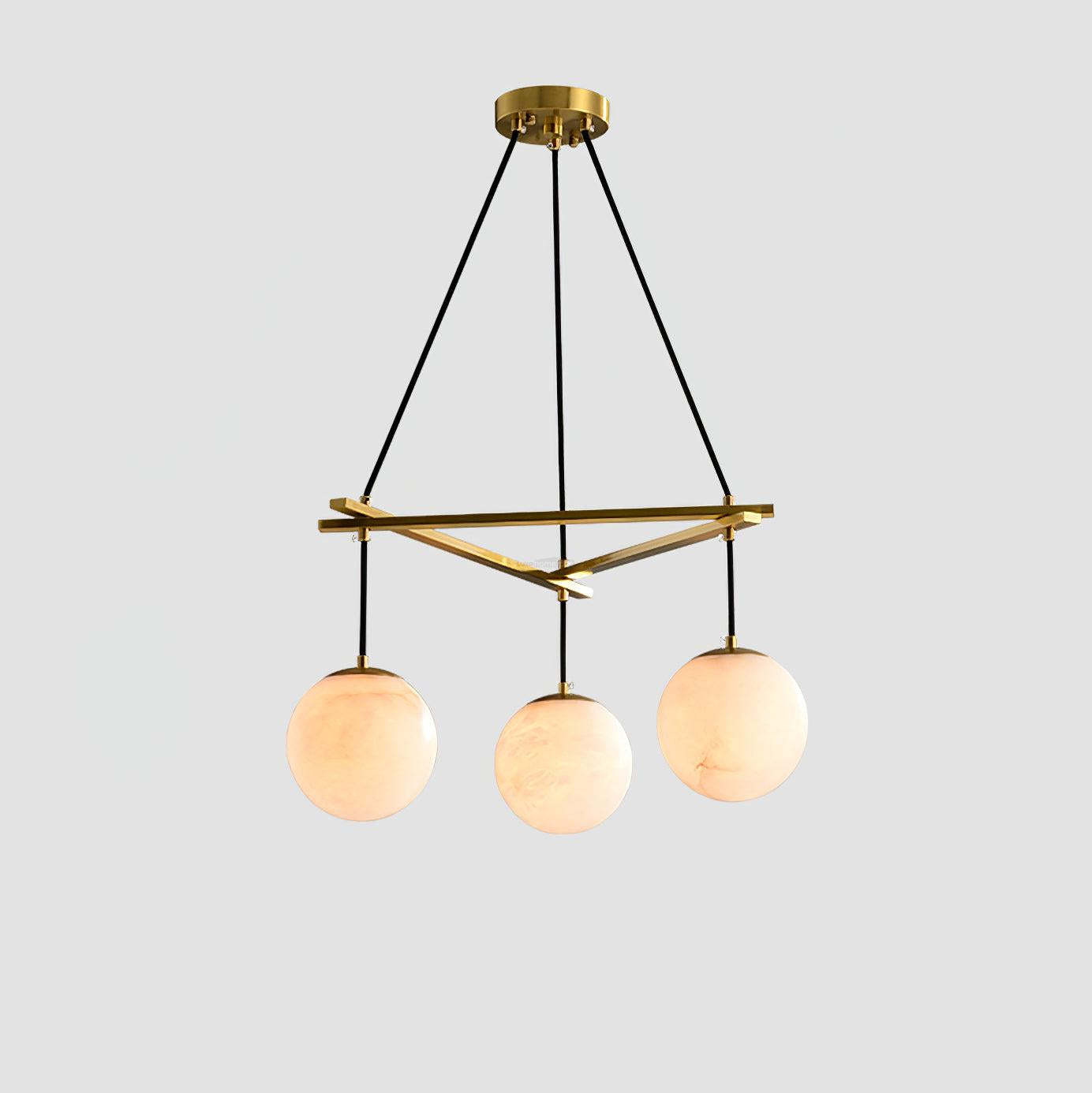 Miira Alabaster Chandelier with 3/6/8 heads-Sylvia Space