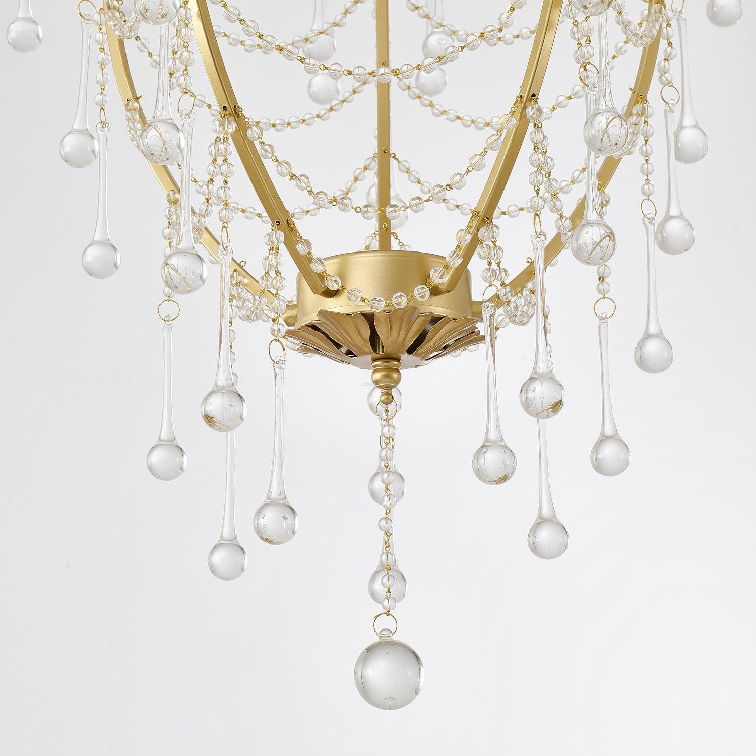 Crystal Birdcage Chandelier Φ 21.7″-Sylvia Space