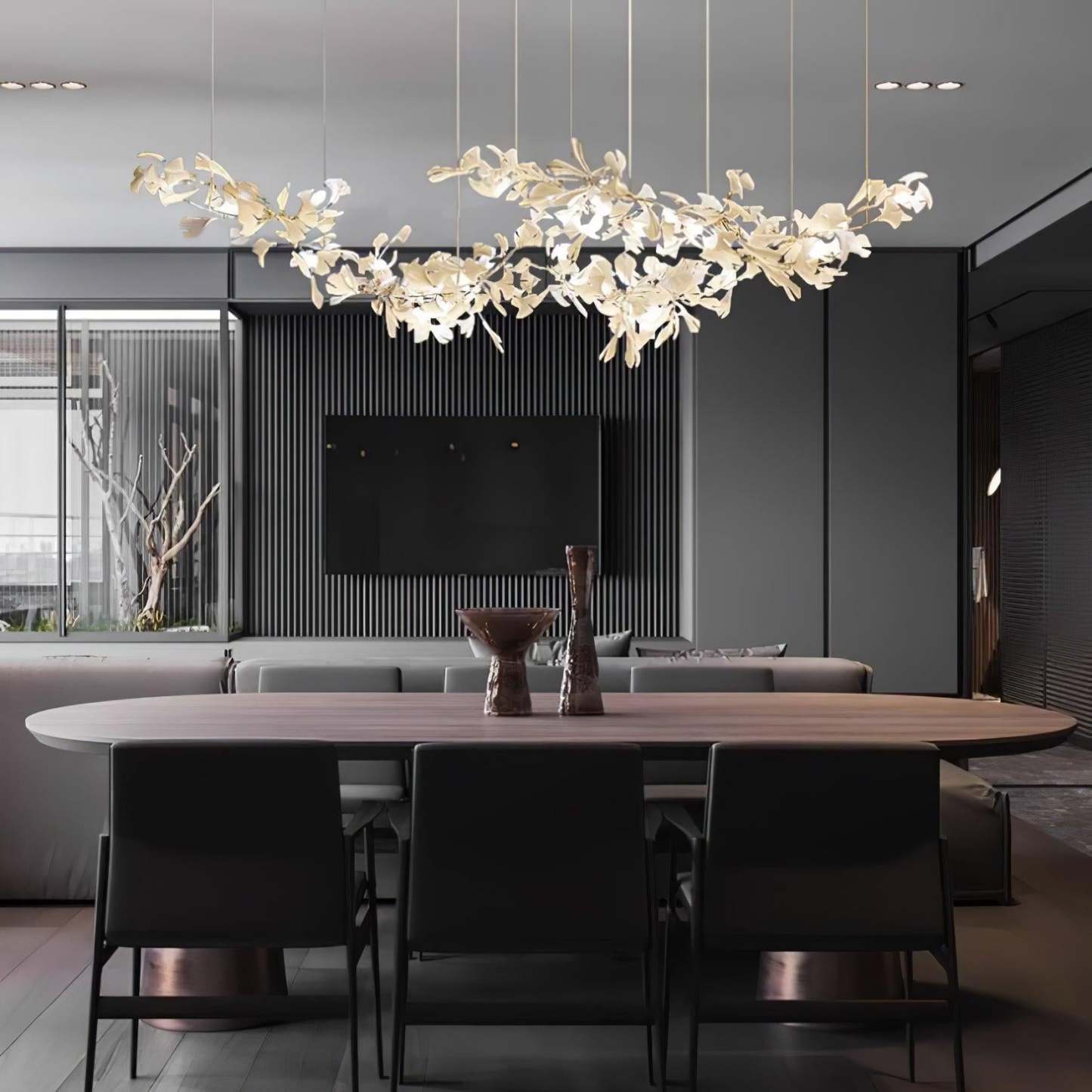 Gingko Chandelier with Double Layer Combination-Sylvia Space