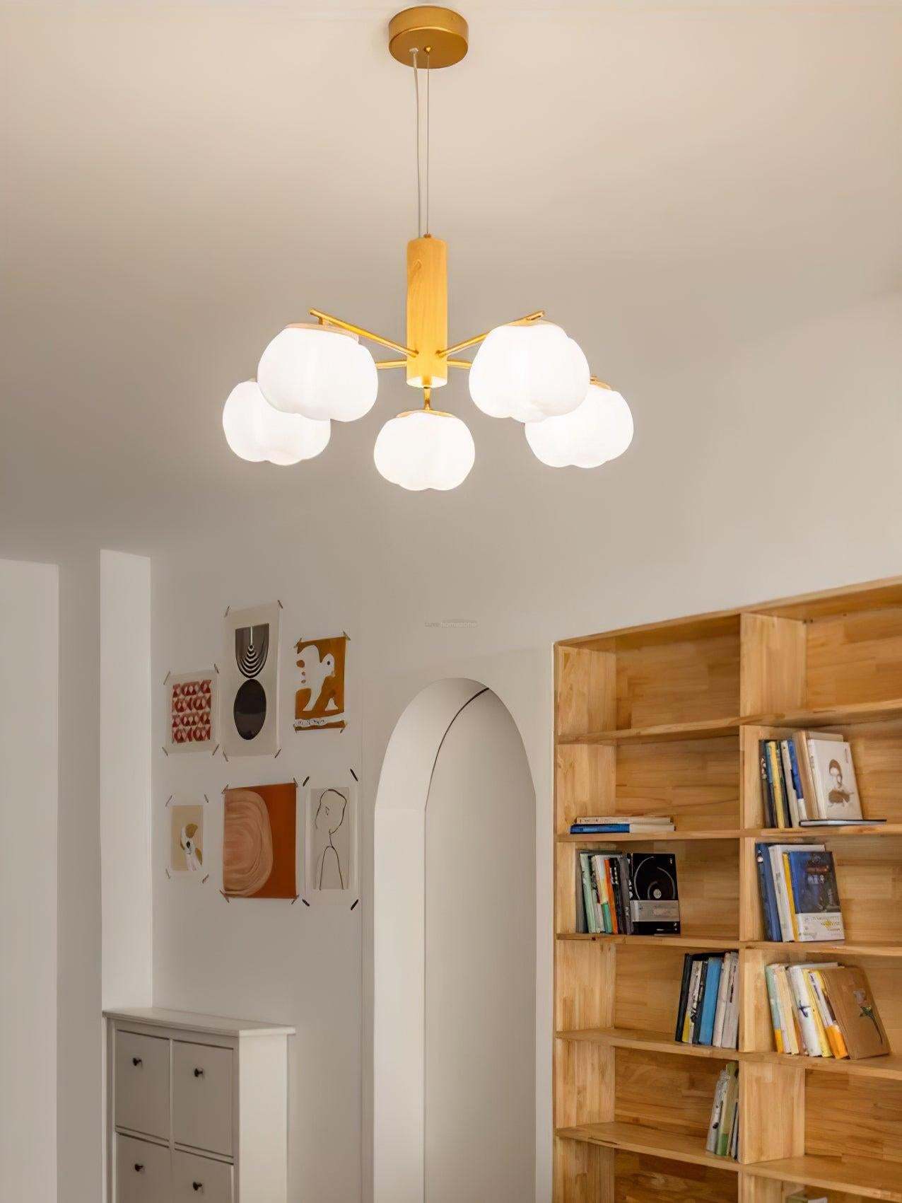 Cotton Balls Round/Linear Chandelier-Sylvia Space