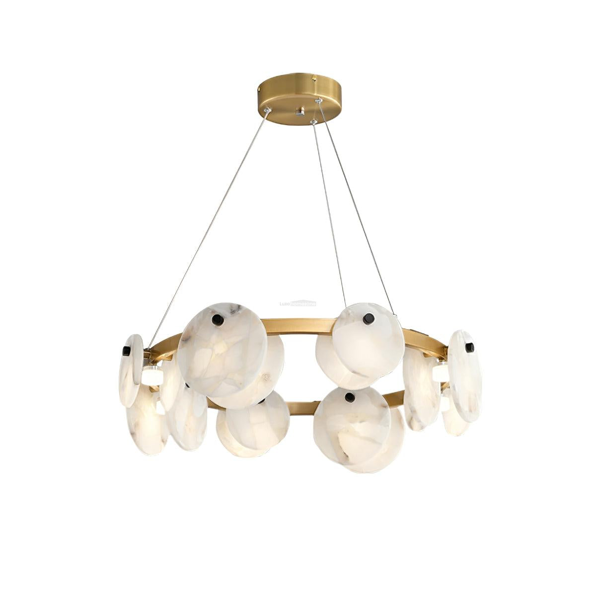 Trinidad Alabaster Chandelier with 8/10 heads-Sylvia Space