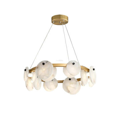 Trinidad Alabaster Chandelier with 8/10 heads-Sylvia Space
