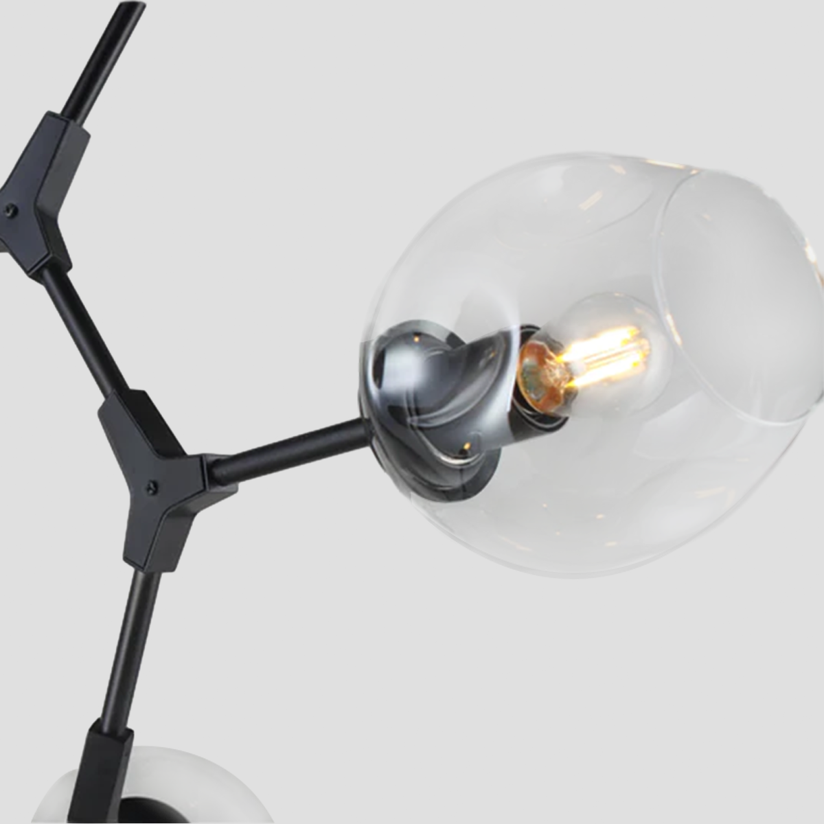 Metal Vertical Globe Bubble Chandelier.-Sylvia Space