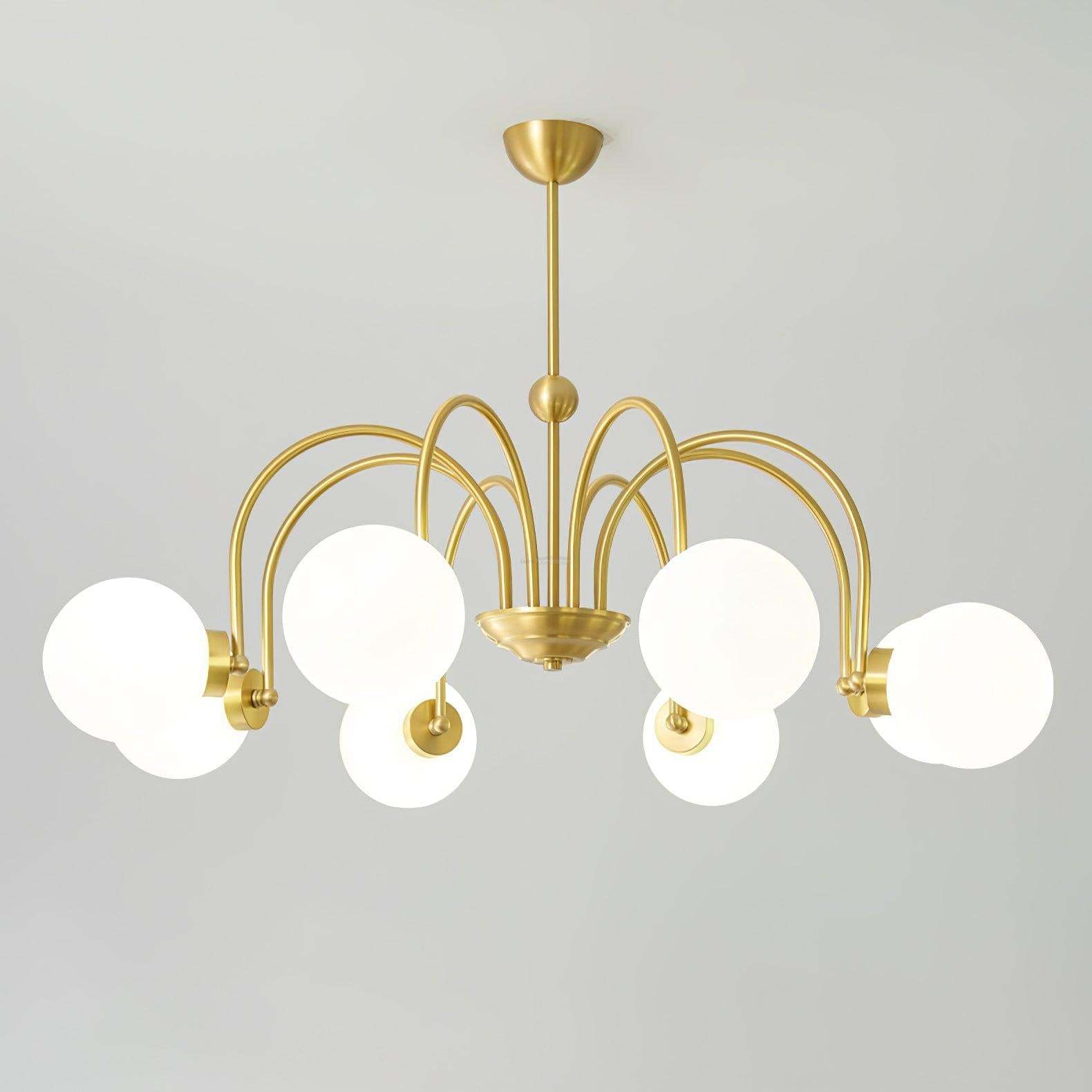Yisu Brass Chandelier with 3/6/8 heads-Sylvia Space