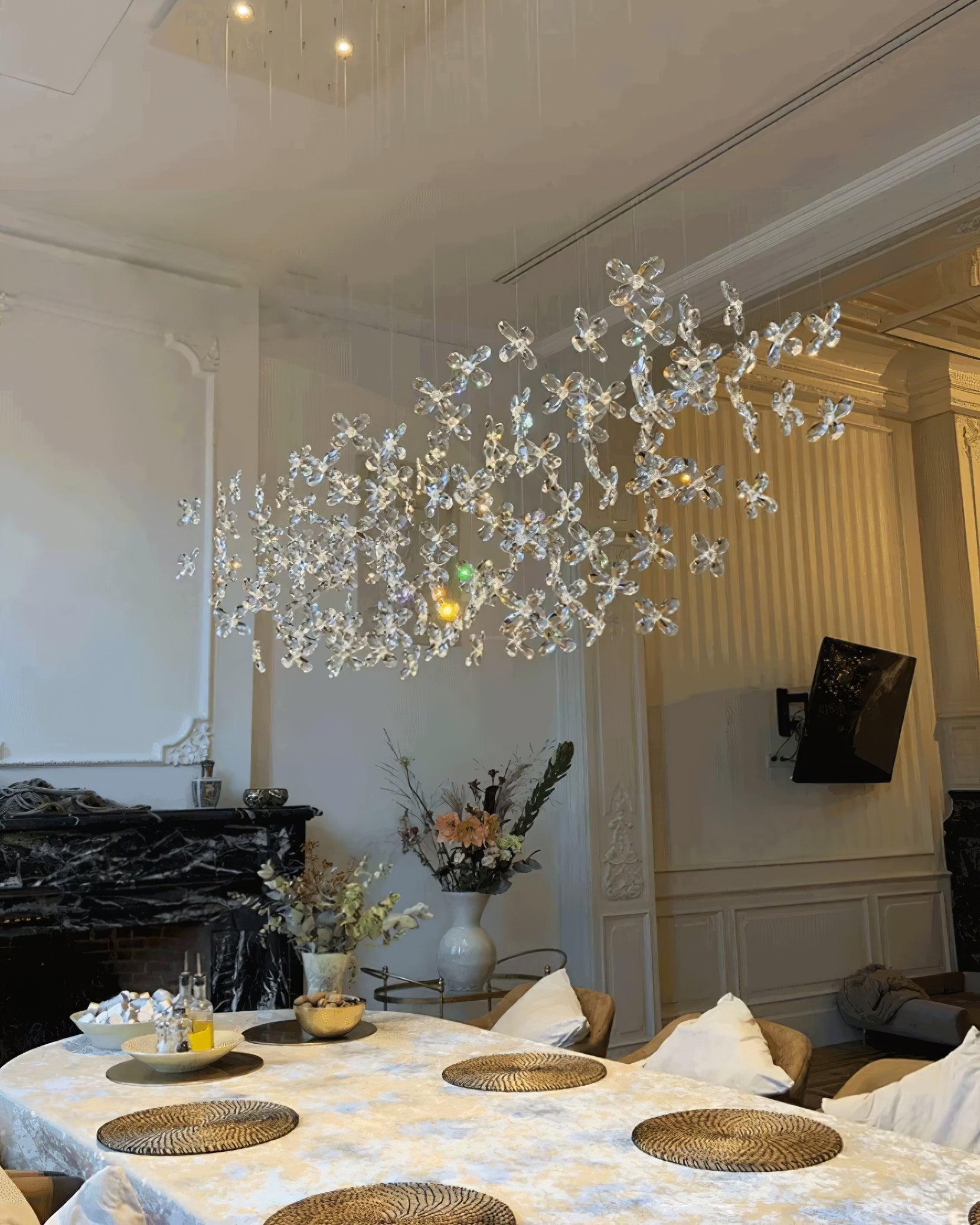 Floating Butterfly Chandelier L 47.2″-Sylvia Space