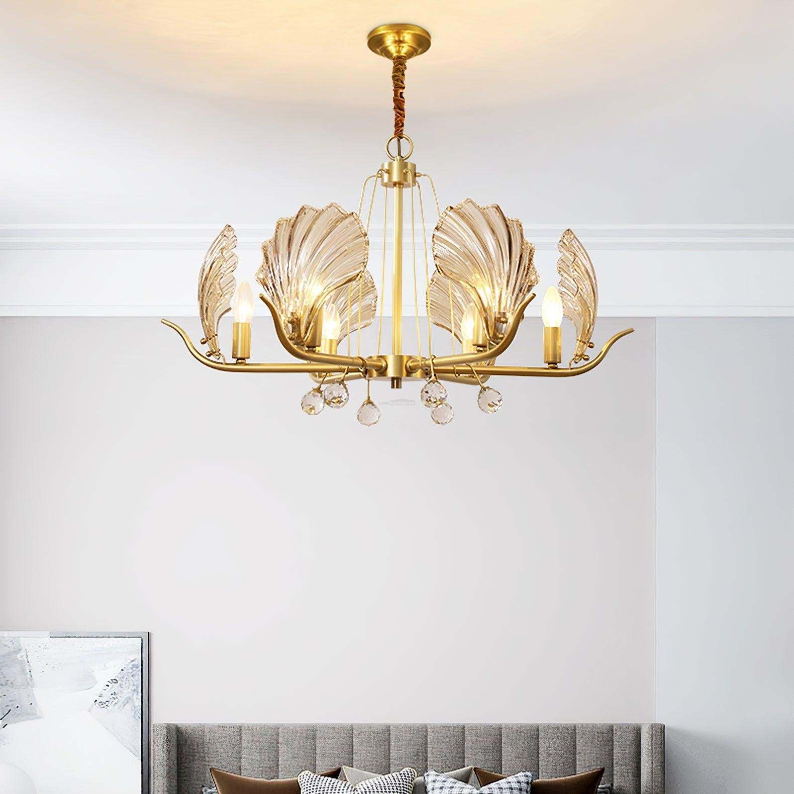 Shell Crystal Chandelier with 3/6/8 heads-Sylvia Space