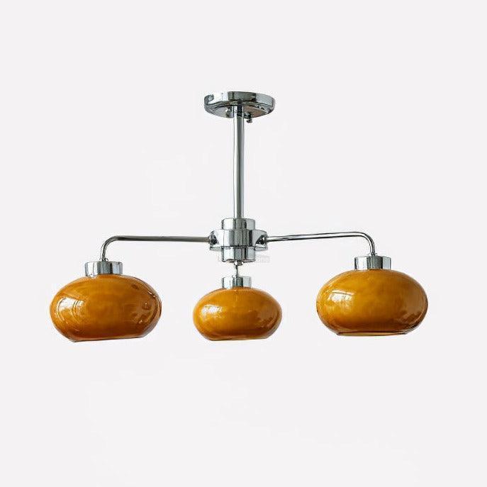 Oval Persimmon Chandelier ∅ 21.7″-Sylvia Space
