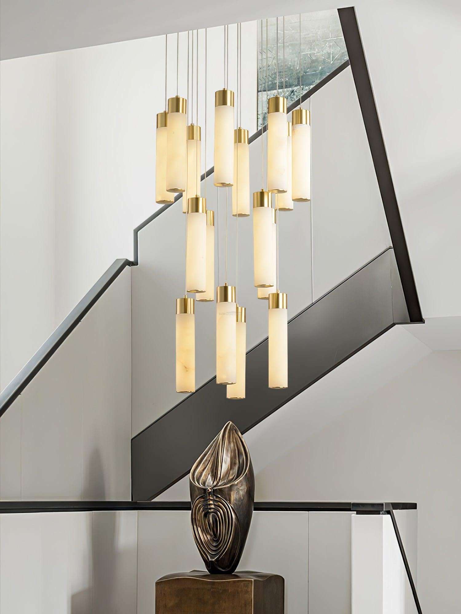 Celestial Alabaster Cascade Chandelier with 5/7/9/12/16/18/24/32 heads-Sylvia Space