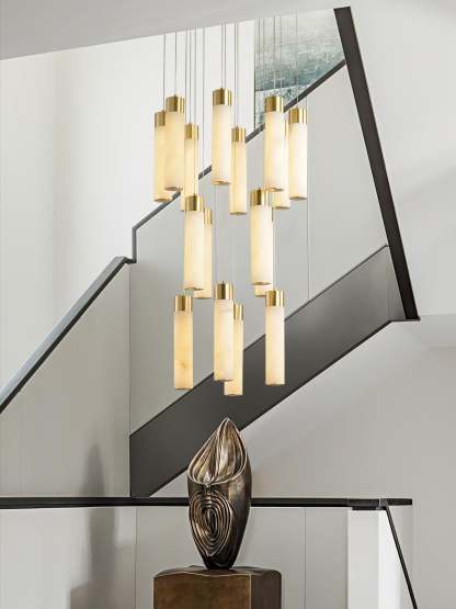 Celestial Alabaster Cascade Chandelier with 5/7/9/12/16/18/24/32 heads-Sylvia Space