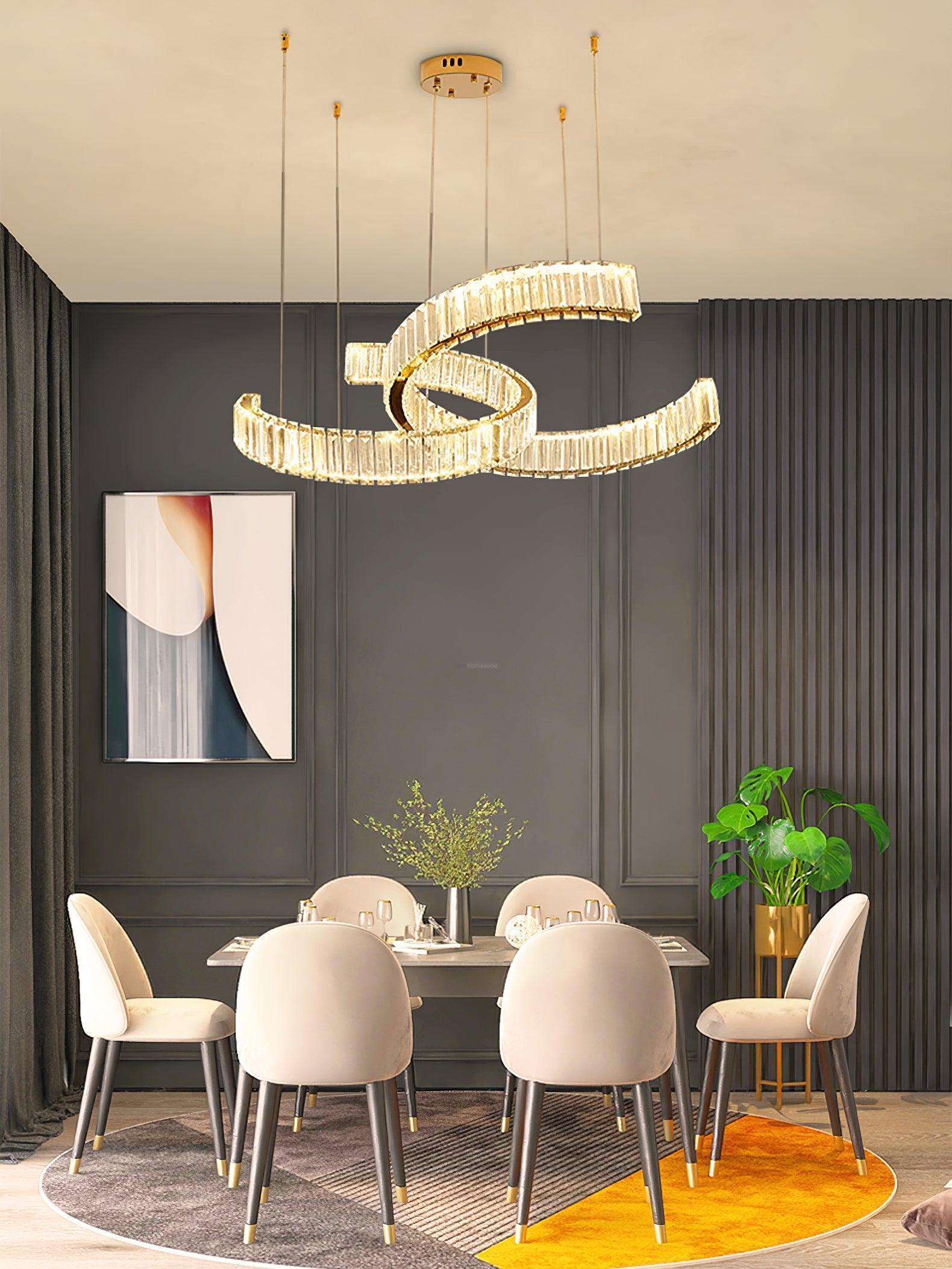 Vortex Double Circular Chandelier-Sylvia Space