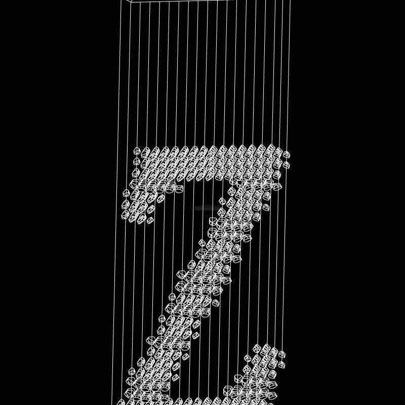 Charcoal Letter Chandeliers Z-Sylvia Space