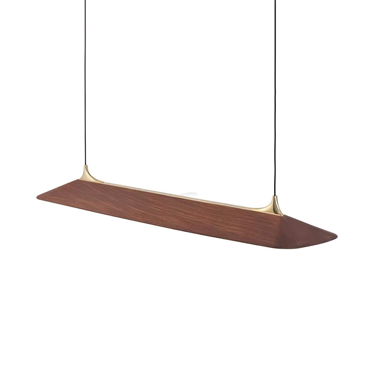 Luxehomezone Wooden Linear Chandelier