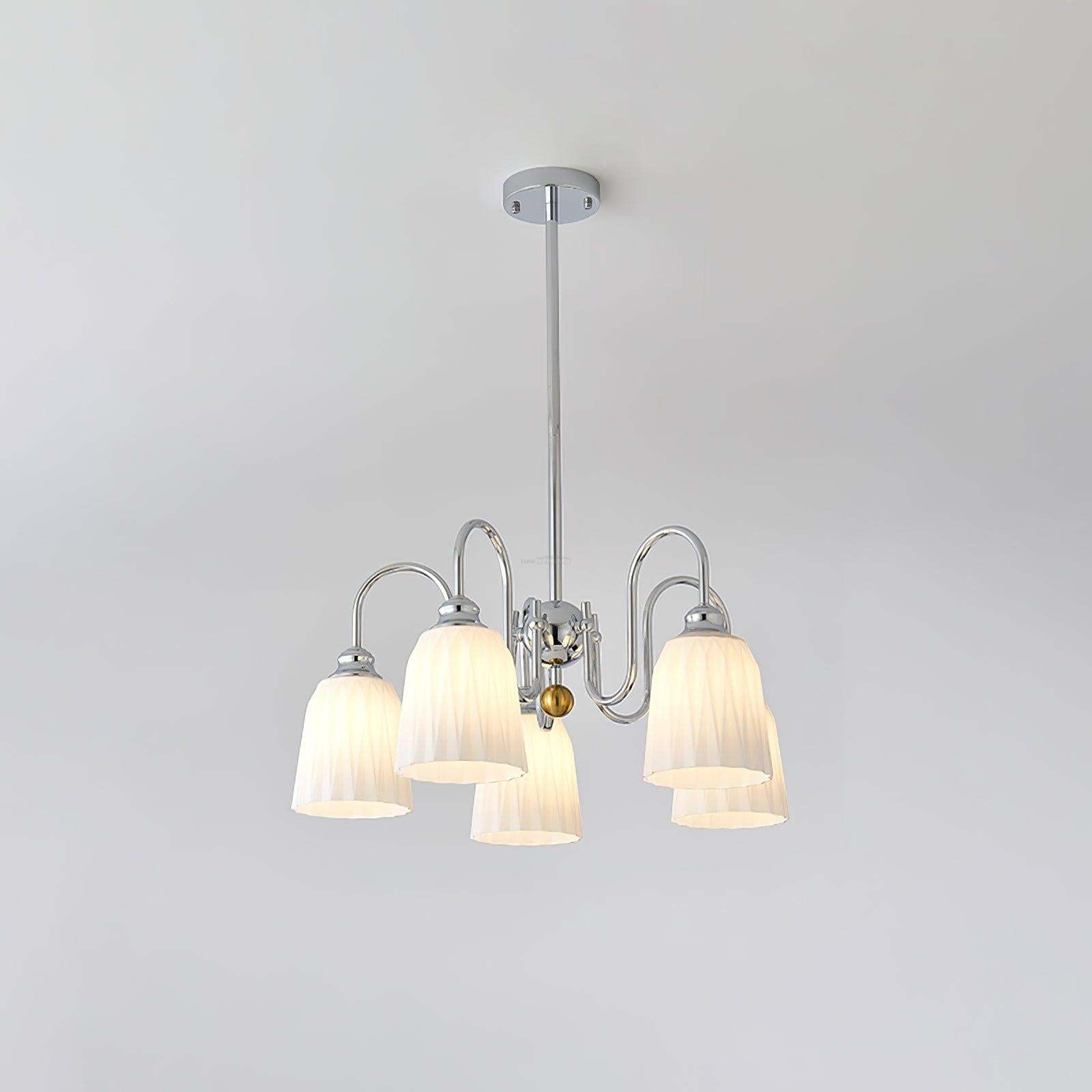 Bauhaus Pleated Chandelier with 3/5/6/8 heads-Sylvia Space