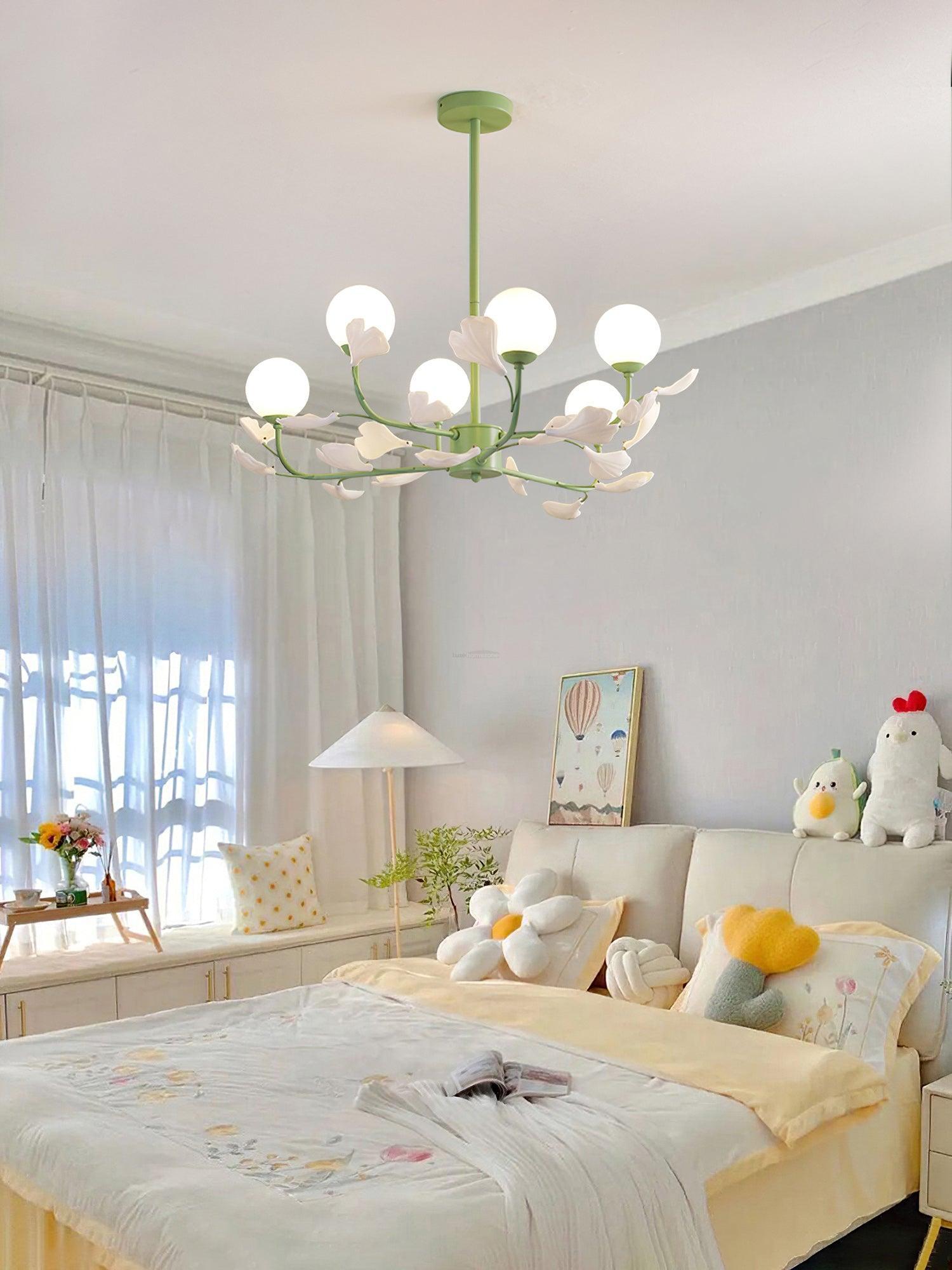 Opal Glass Chandelier with 6/8/10 heads-Sylvia Space