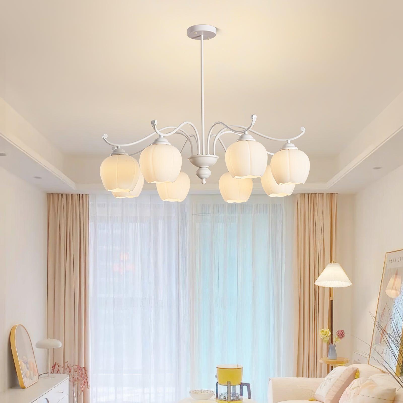 Lomance Lily Chandelier with 4/6/8 heads-Sylvia Space