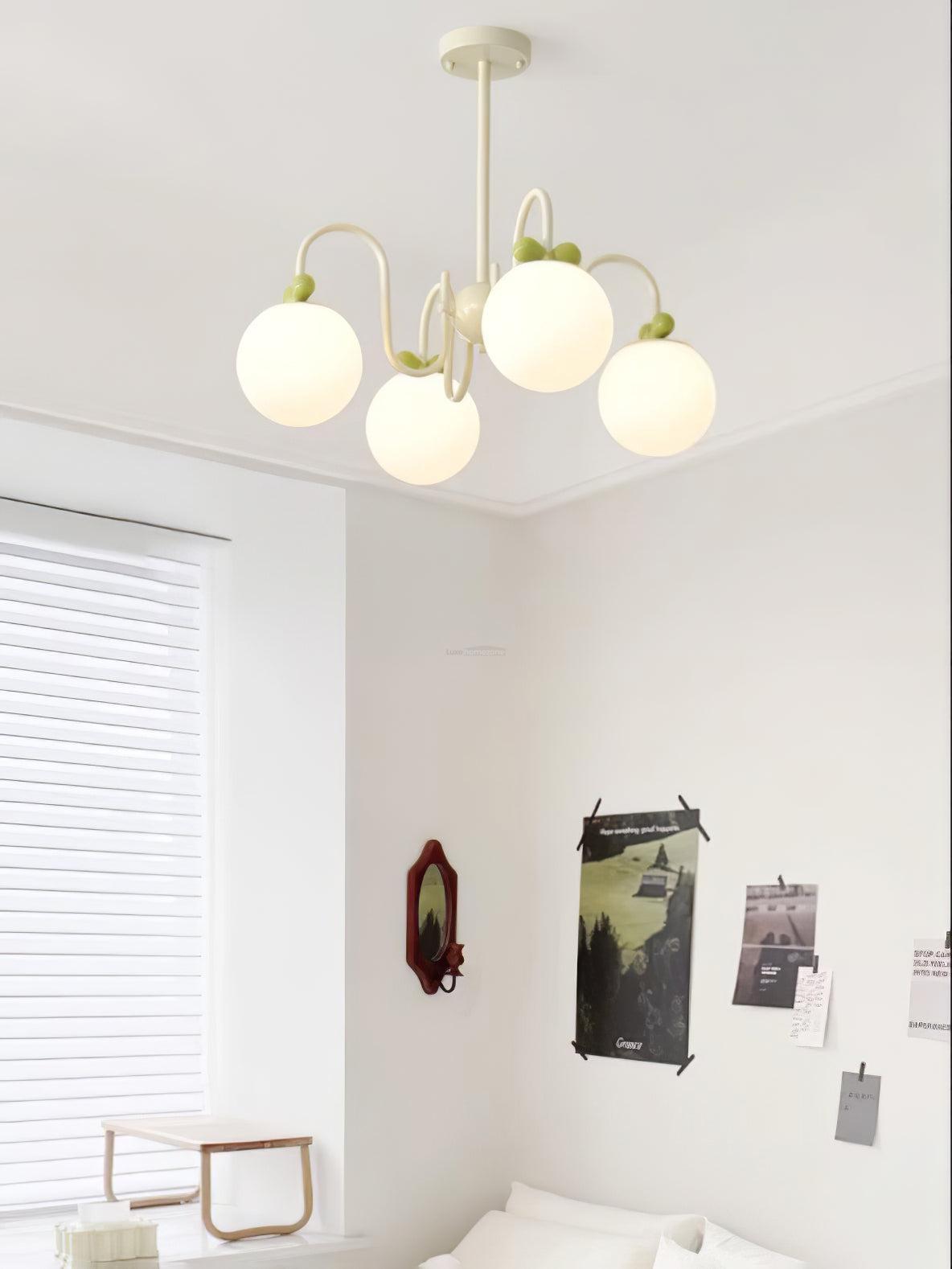 Cream Cherry Chandelier with 4/5/6/8 heads-Sylvia Space