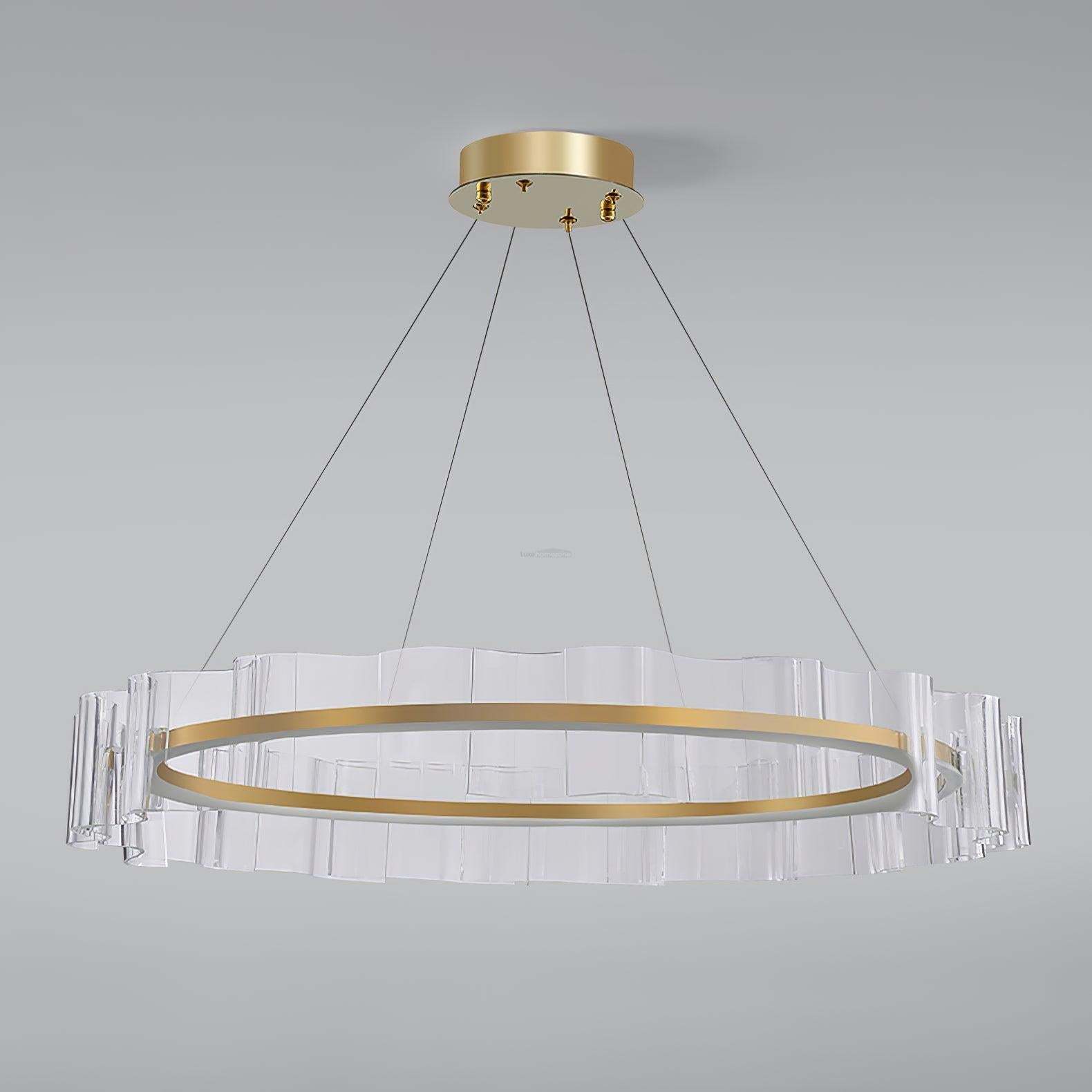 Water Wave Glass Chandelier ∅ 23.6″-Sylvia Space