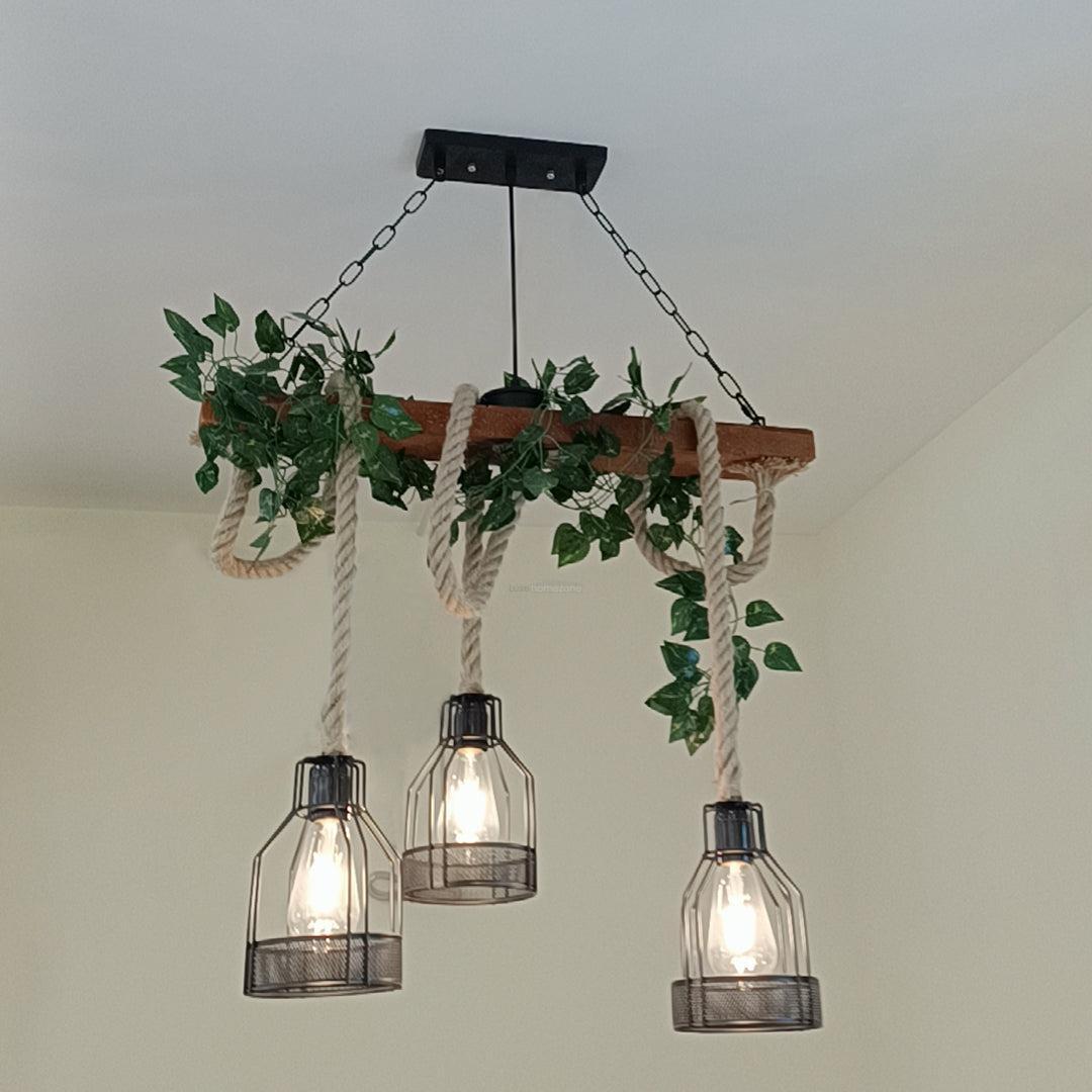 Rustic Wooden Chandelier with 3/5/8 heads-Sylvia Space