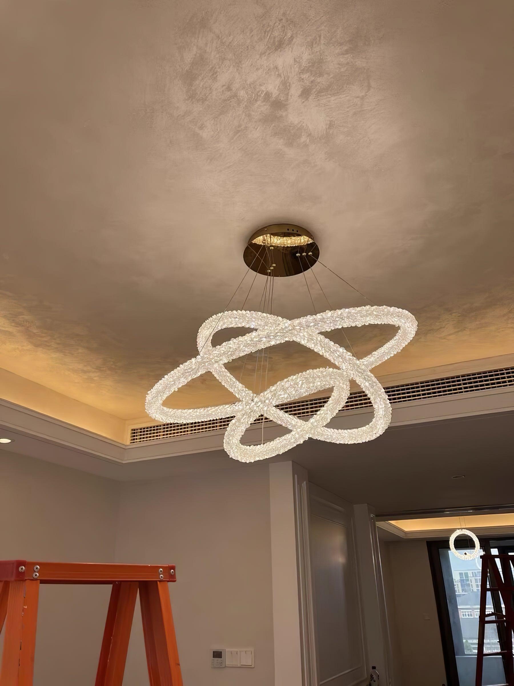 Crystal Ring Chandeliers-Sylvia Space