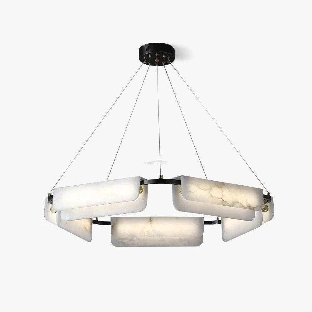 Delia Alabaster Chandelier ∅ 23.6″/∅ 31.5″-Sylvia Space