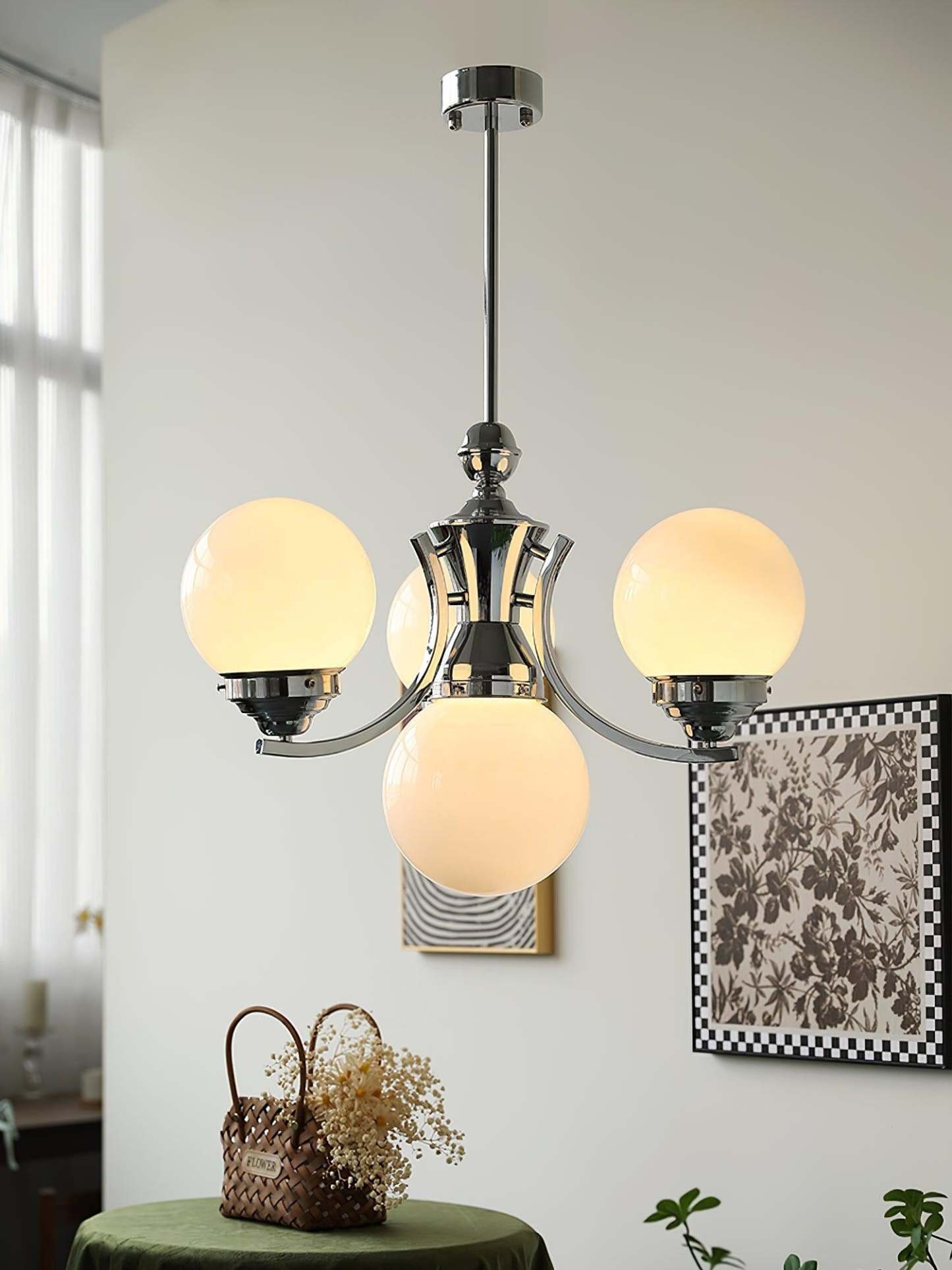 Dewdrop Globe Chandelier ∅ 21.7″-Sylvia Space