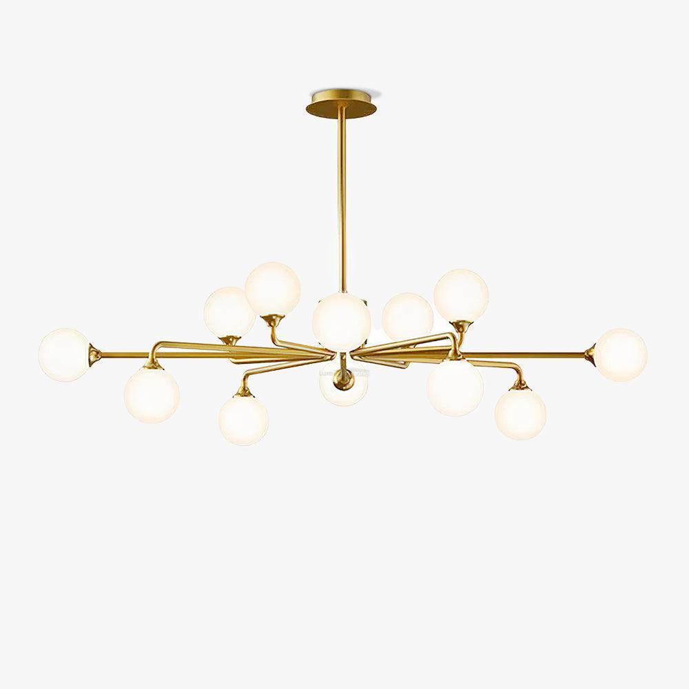 Staggered Glass Globes Chandelier with 6/9/12 heads-Sylvia Space