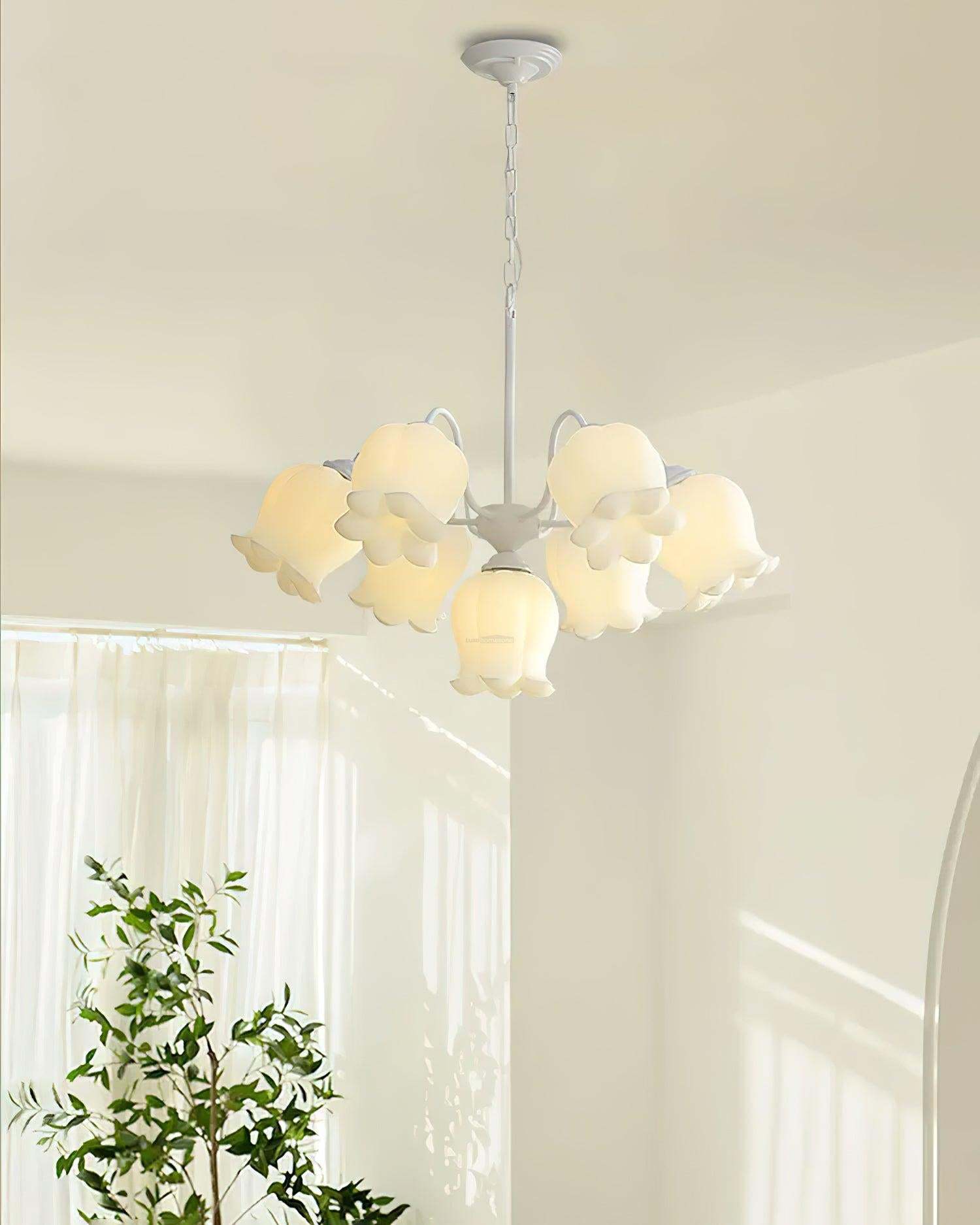 Lilium Cluster Chandelier with 3+1/5+1/6+1/8+1 heads-Sylvia Space