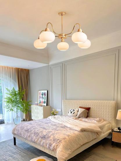 Glass Persimmon Chandelier with 3/5/6/8 heads-Sylvia Space