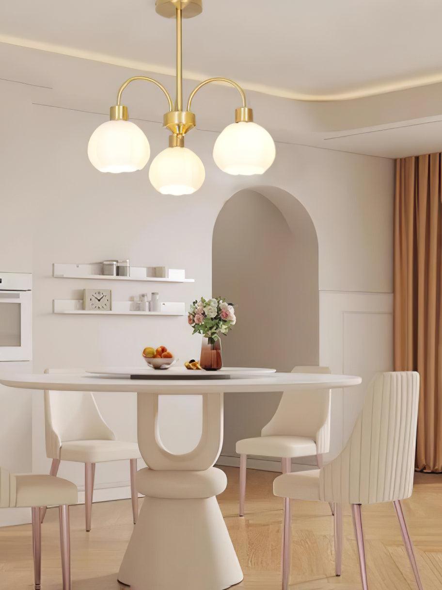 Glass Pumpkin Gold Chandelier with 3/5/6/8 heads-Sylvia Space