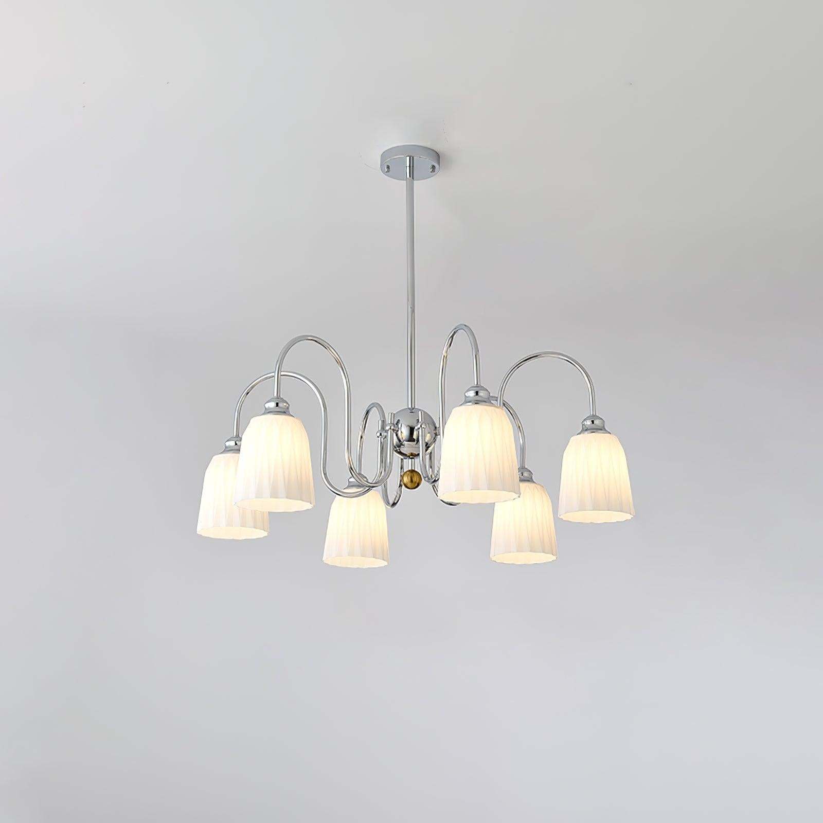 Bauhaus Pleated Chandelier with 3/5/6/8 heads-Sylvia Space