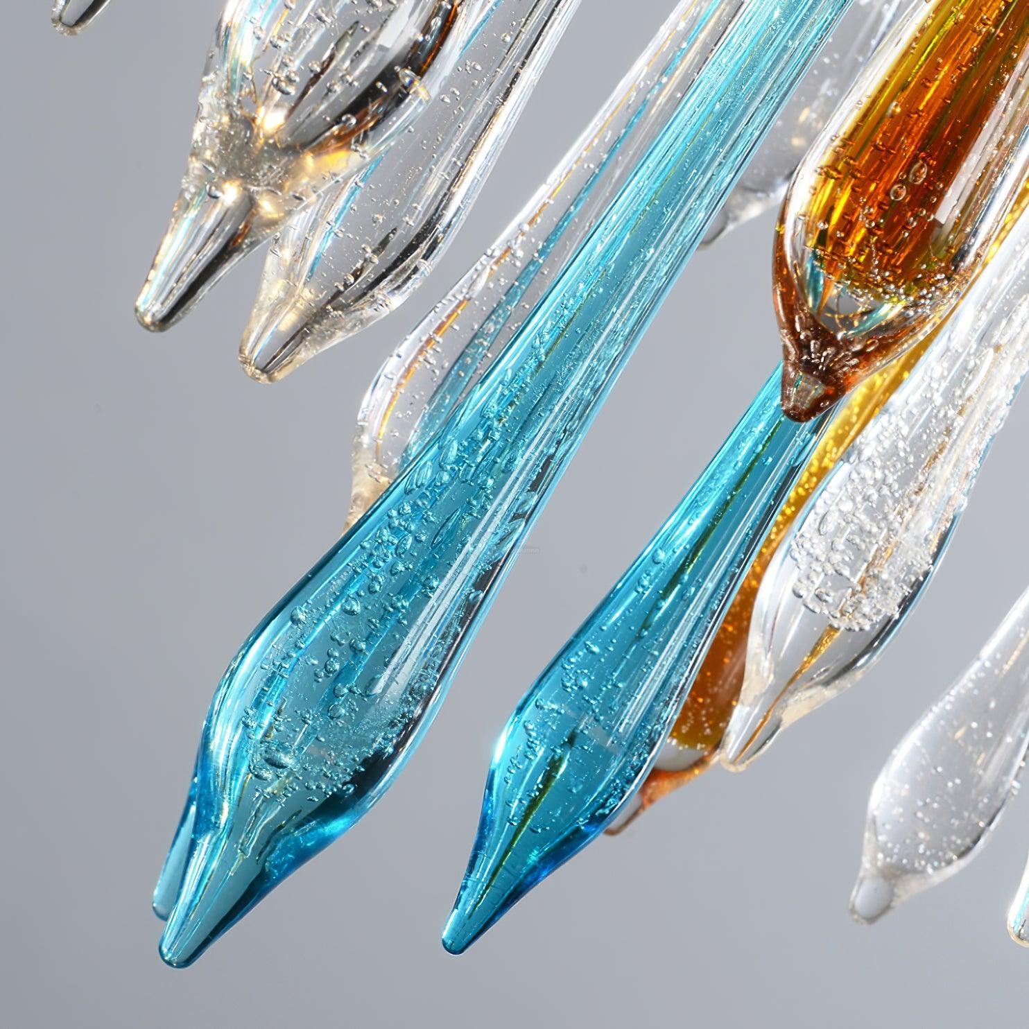 Gold Round Teardrop Style Chandelier-Sylvia Space