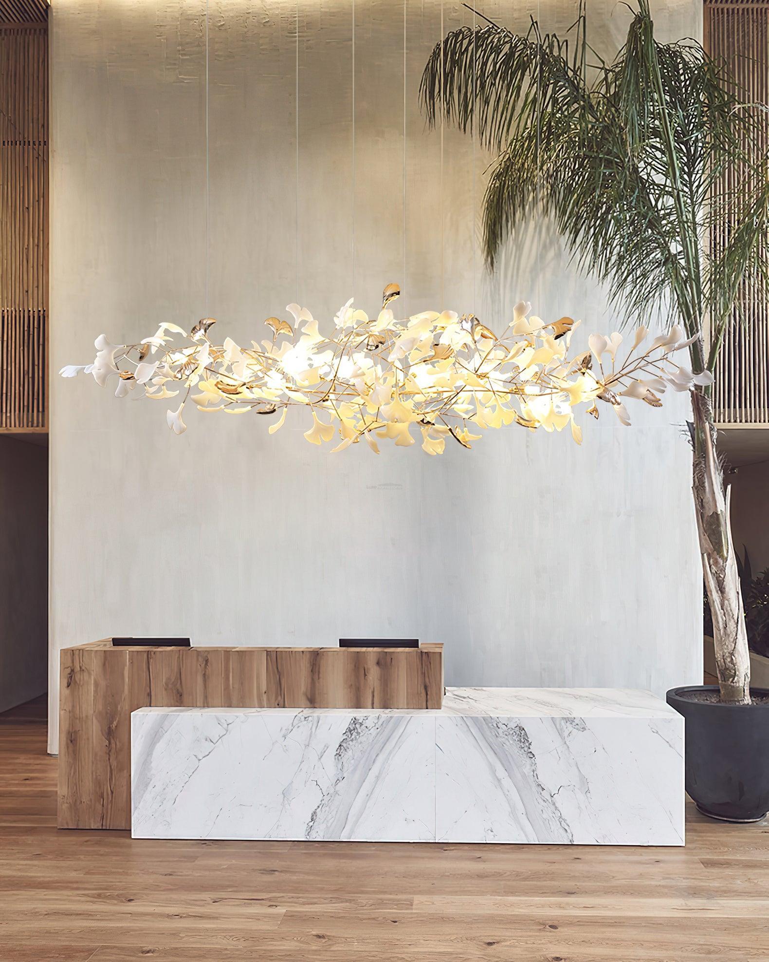 Ginkgo Cloud Chandelier with 2 models-Sylvia Space
