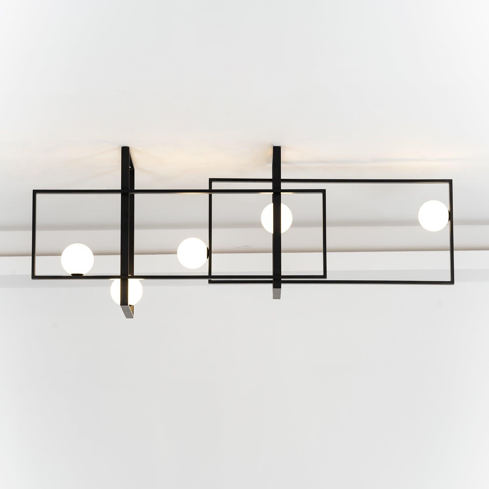 Mondrian Glass Ceiling Light L 47.2″-Sylvia Space